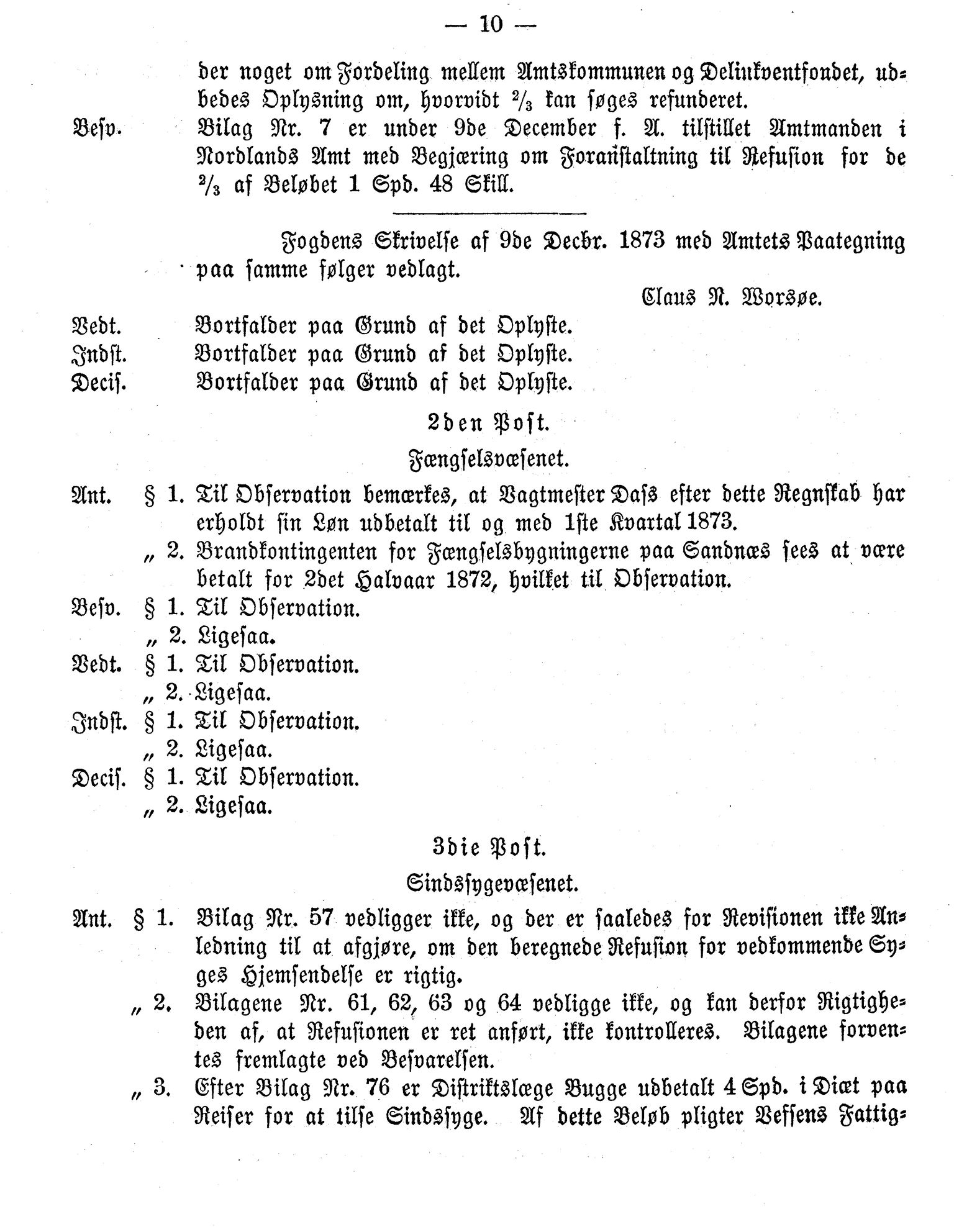 Nordland Fylkeskommune. Fylkestinget, AIN/NFK-17/176/A/Ac/L0009: Fylkestingsforhandlinger 1874, 1874