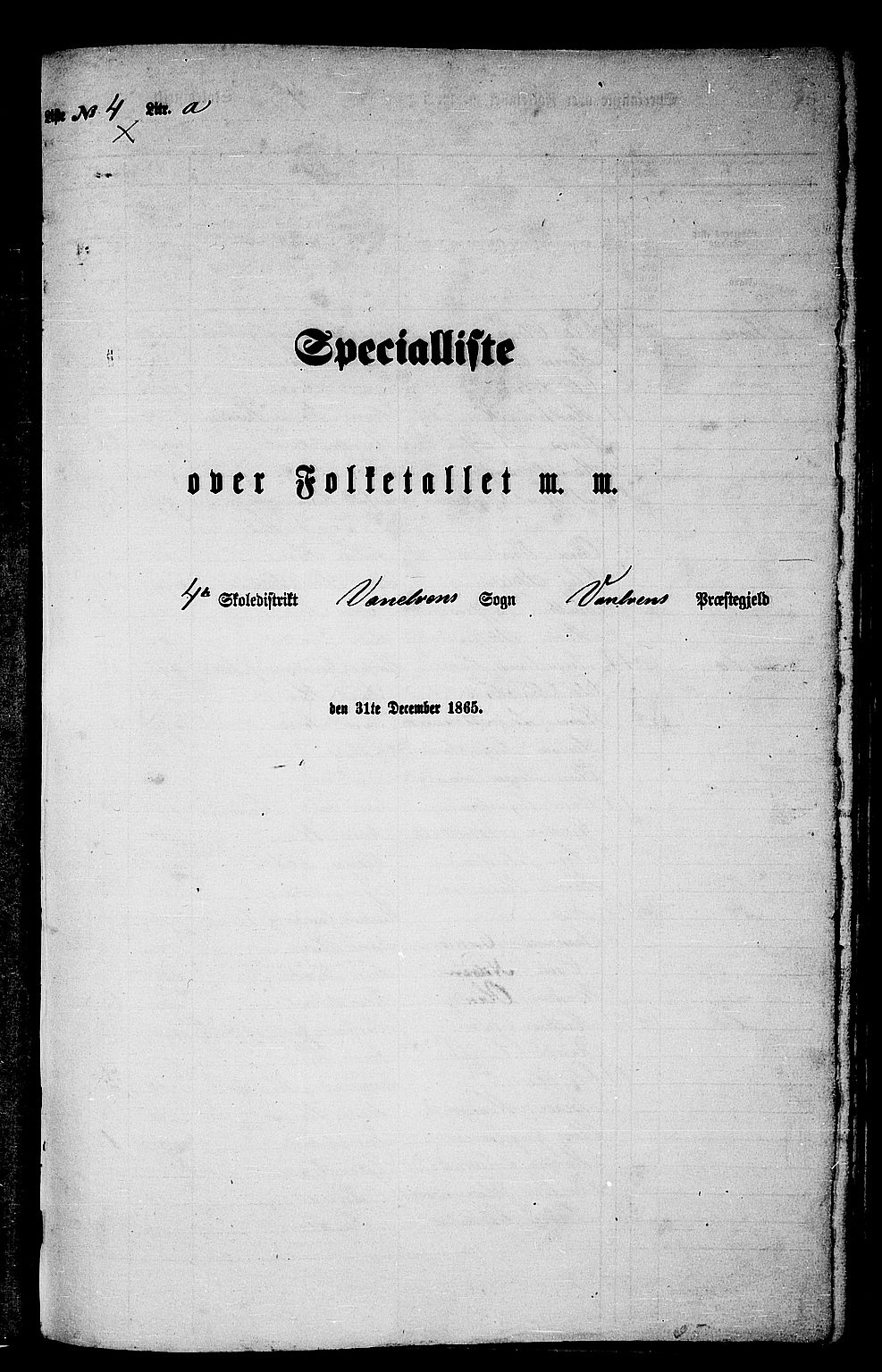 RA, Folketelling 1865 for 1511P Vanylven prestegjeld, 1865, s. 58