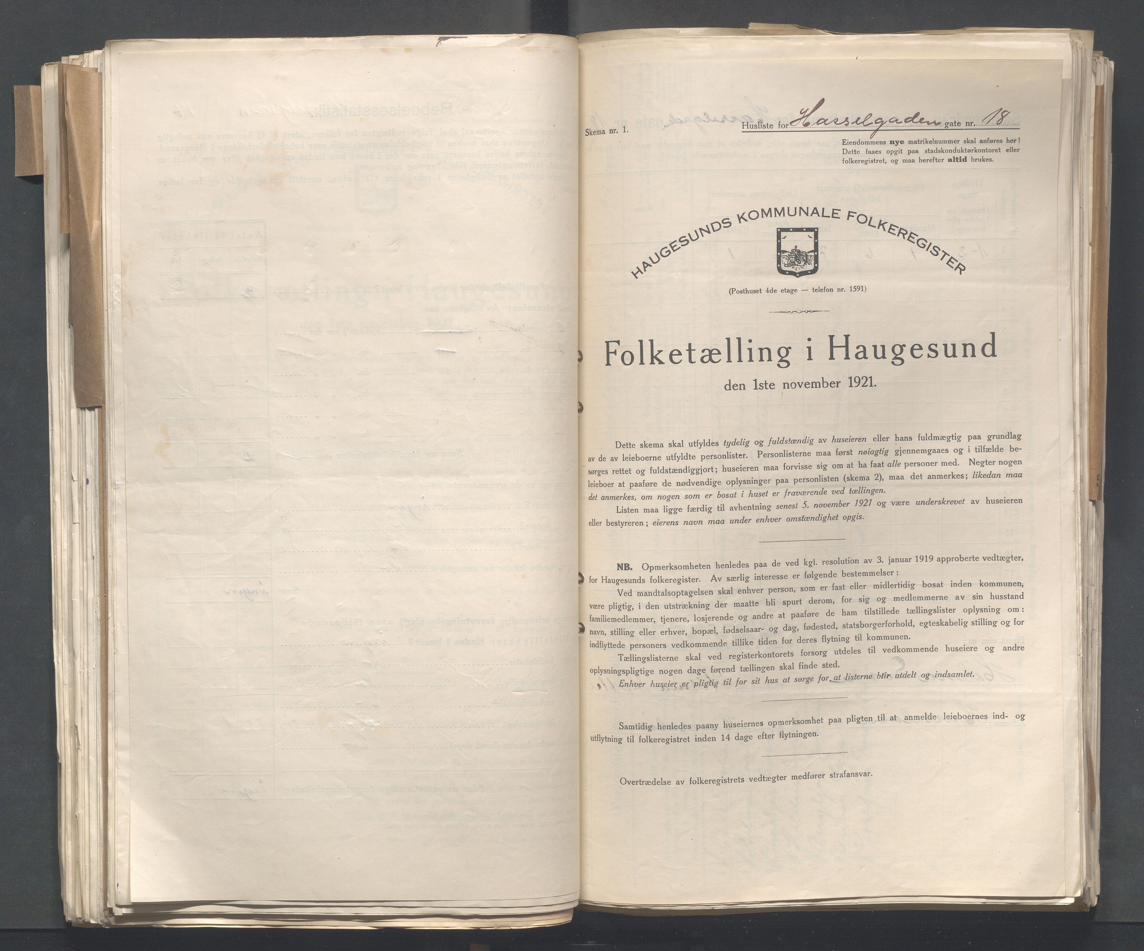 IKAR, Kommunal folketelling 1.11.1921 for Haugesund, 1921, s. 6013