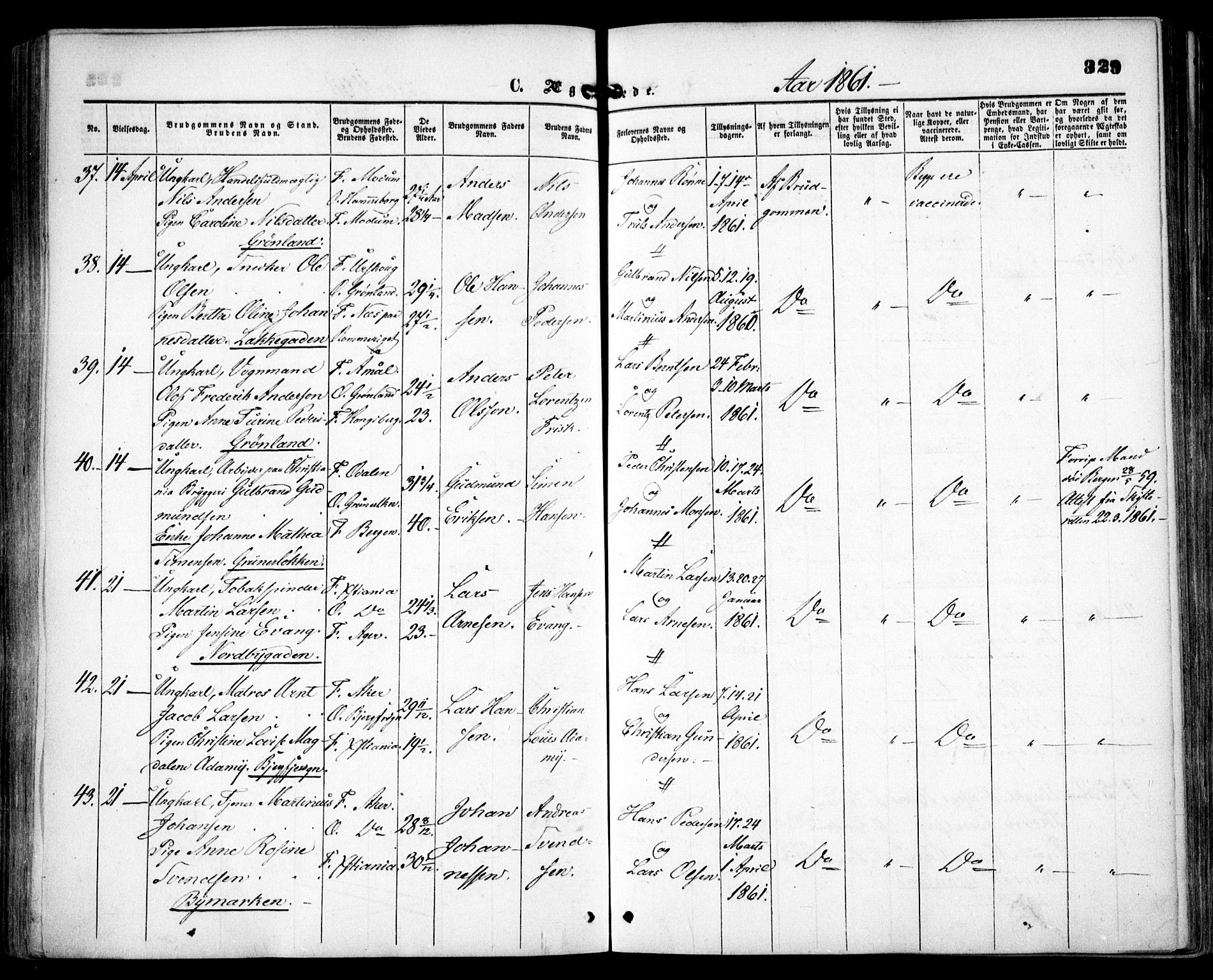 Grønland prestekontor Kirkebøker, SAO/A-10848/F/Fa/L0001: Ministerialbok nr. 1, 1859-1861, s. 329
