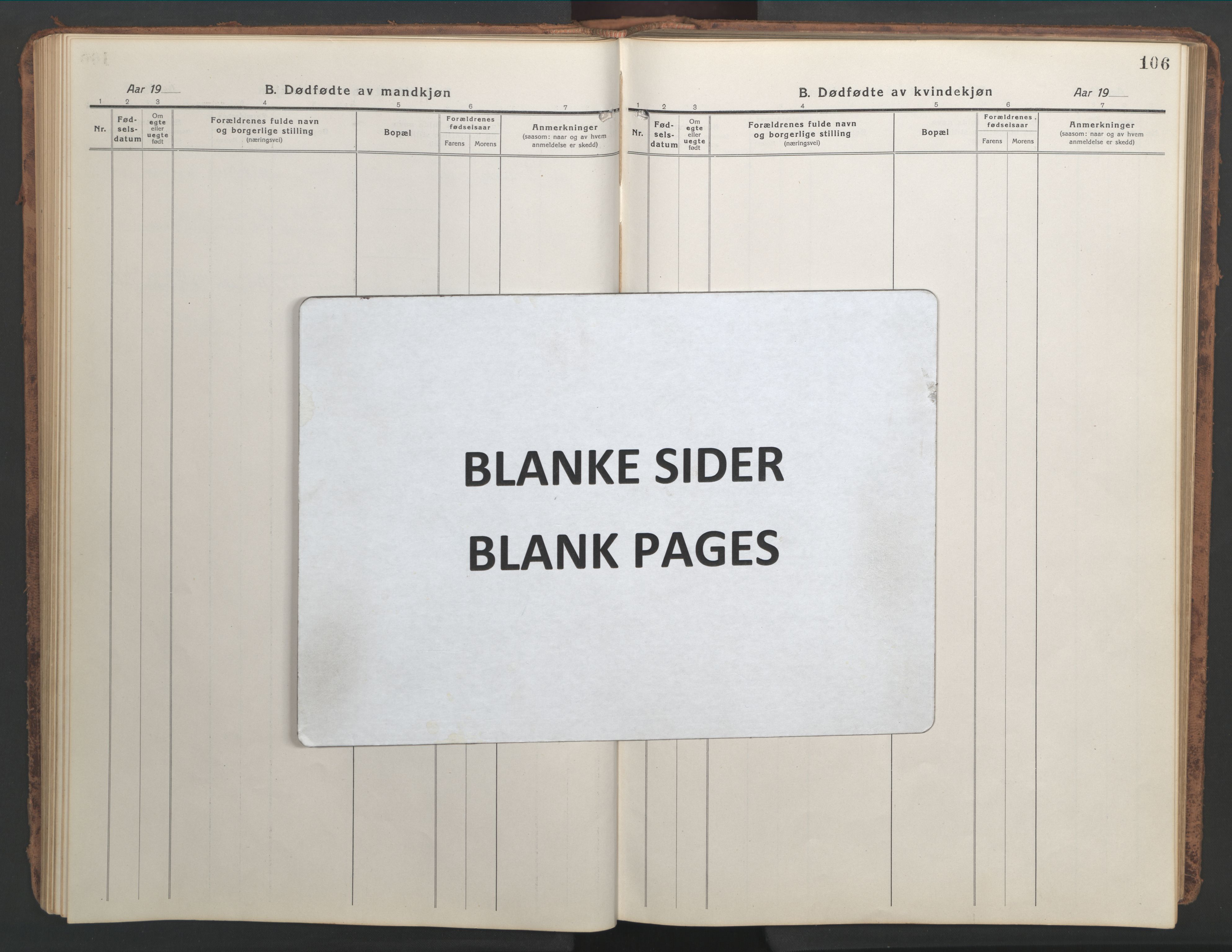 Ministerialprotokoller, klokkerbøker og fødselsregistre - Nordland, AV/SAT-A-1459/819/L0278: Klokkerbok nr. 819C04, 1917-1967, s. 106