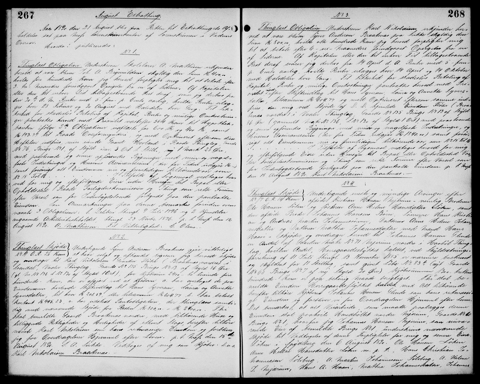 Moss sorenskriveri, SAO/A-10168: Pantebok nr. 17, 1888-1893, s. 268
