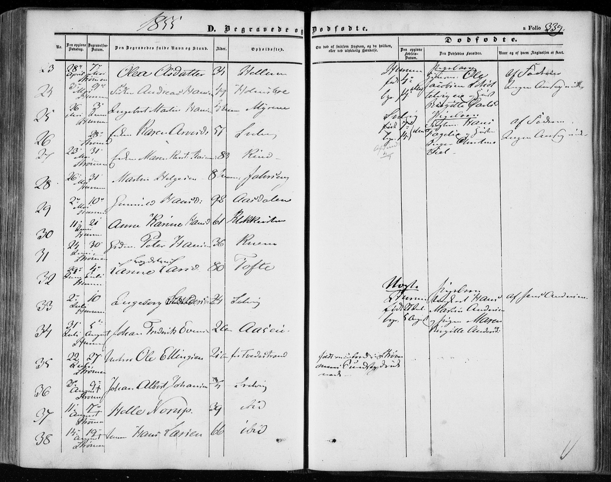 Hurum kirkebøker, AV/SAKO-A-229/F/Fa/L0011: Ministerialbok nr. 11, 1847-1860, s. 339