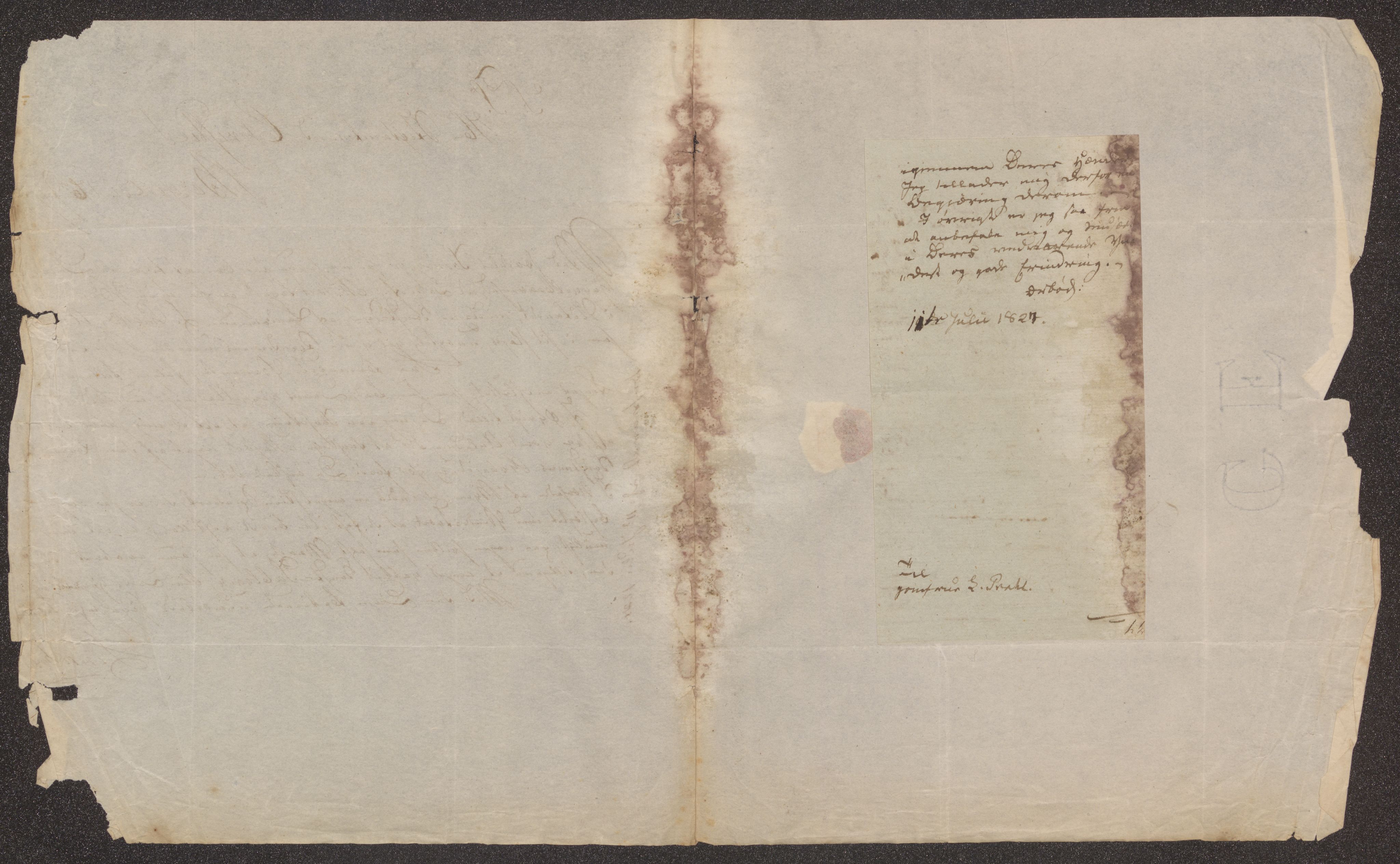 Bergens Museum, UMB/A007/D/Da/L0002/0003: Brevsamling 1827 / Brevsamling 1827, 1827