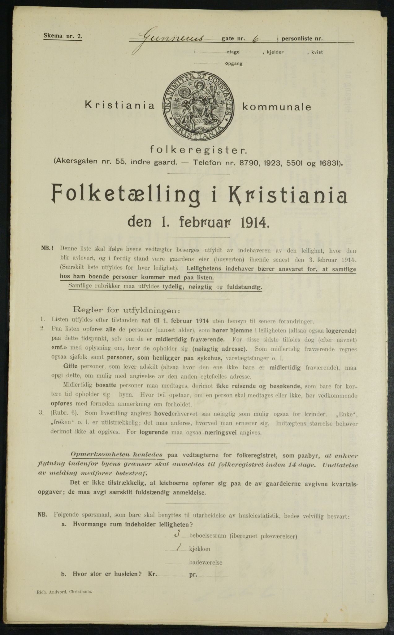 OBA, Kommunal folketelling 1.2.1914 for Kristiania, 1914, s. 5224