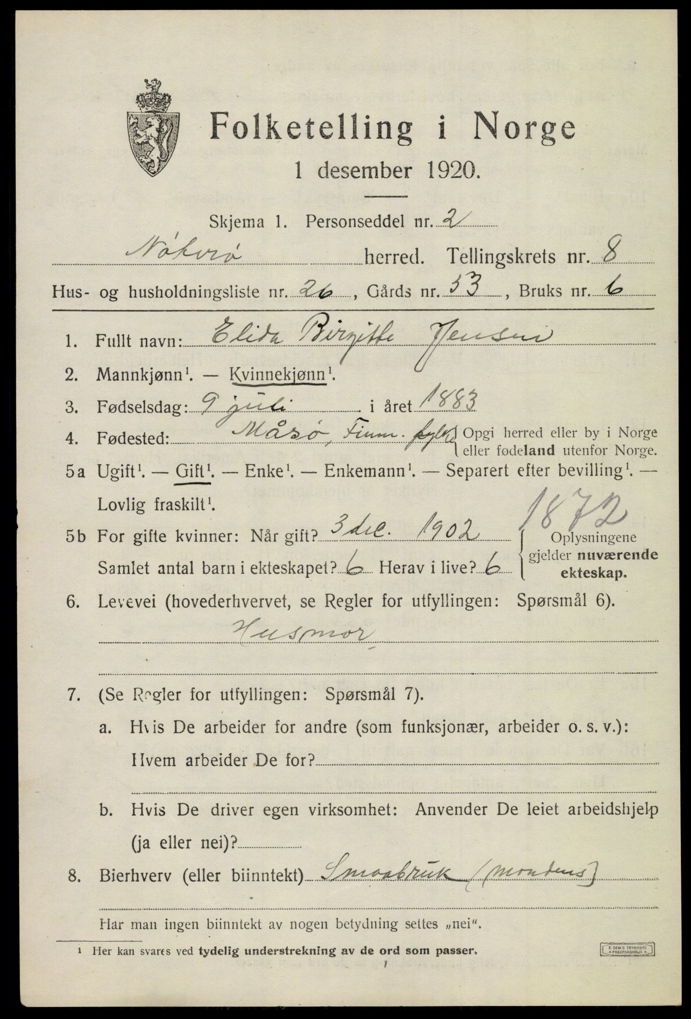 SAKO, Folketelling 1920 for 0722 Nøtterøy herred, 1920, s. 10671