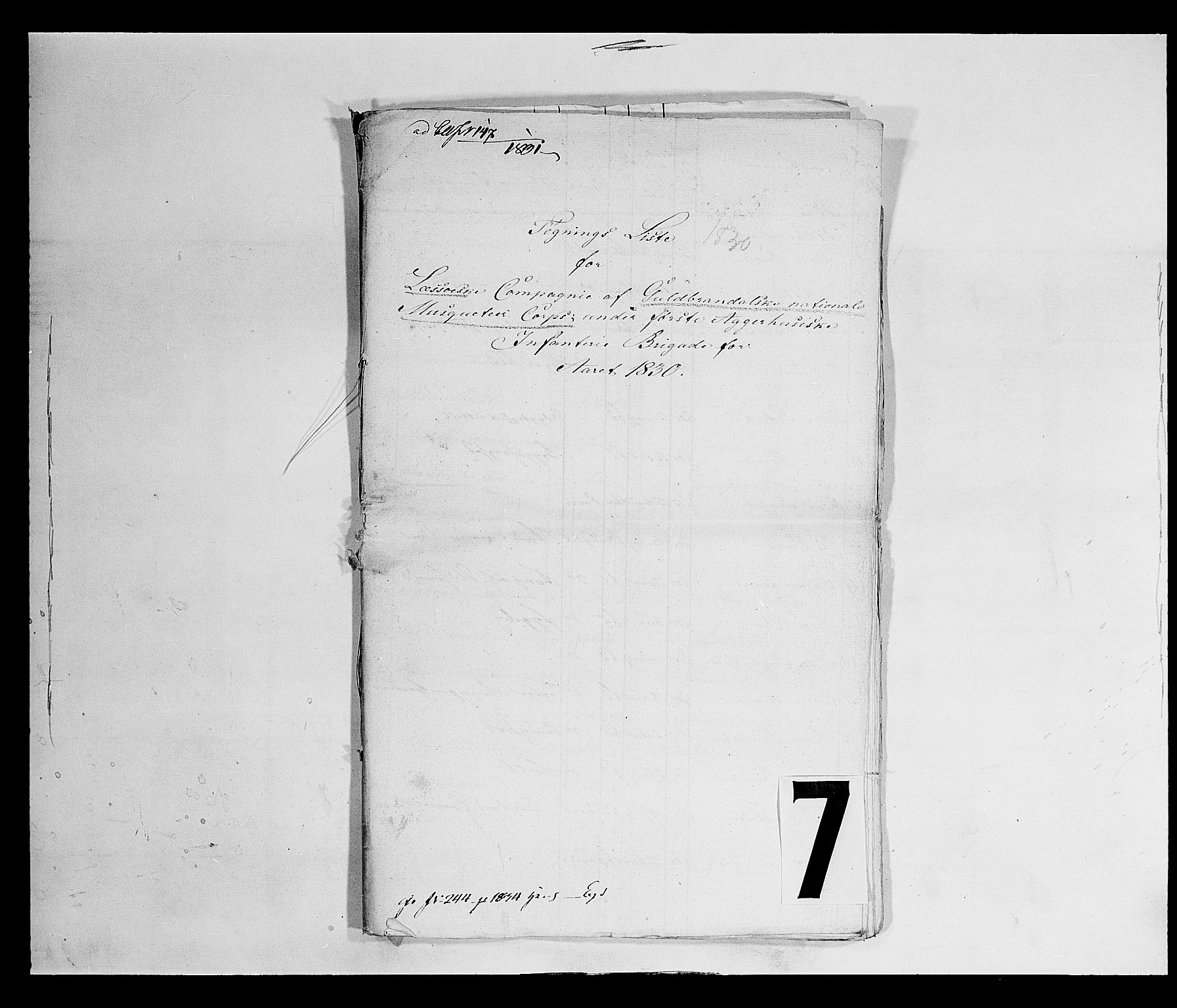 Fylkesmannen i Oppland, SAH/FYO-002/1/K/Ka/L1152: Gudbrandsdalen nasjonale musketérkorps - Lesjeske kompani, 1818-1860, s. 139
