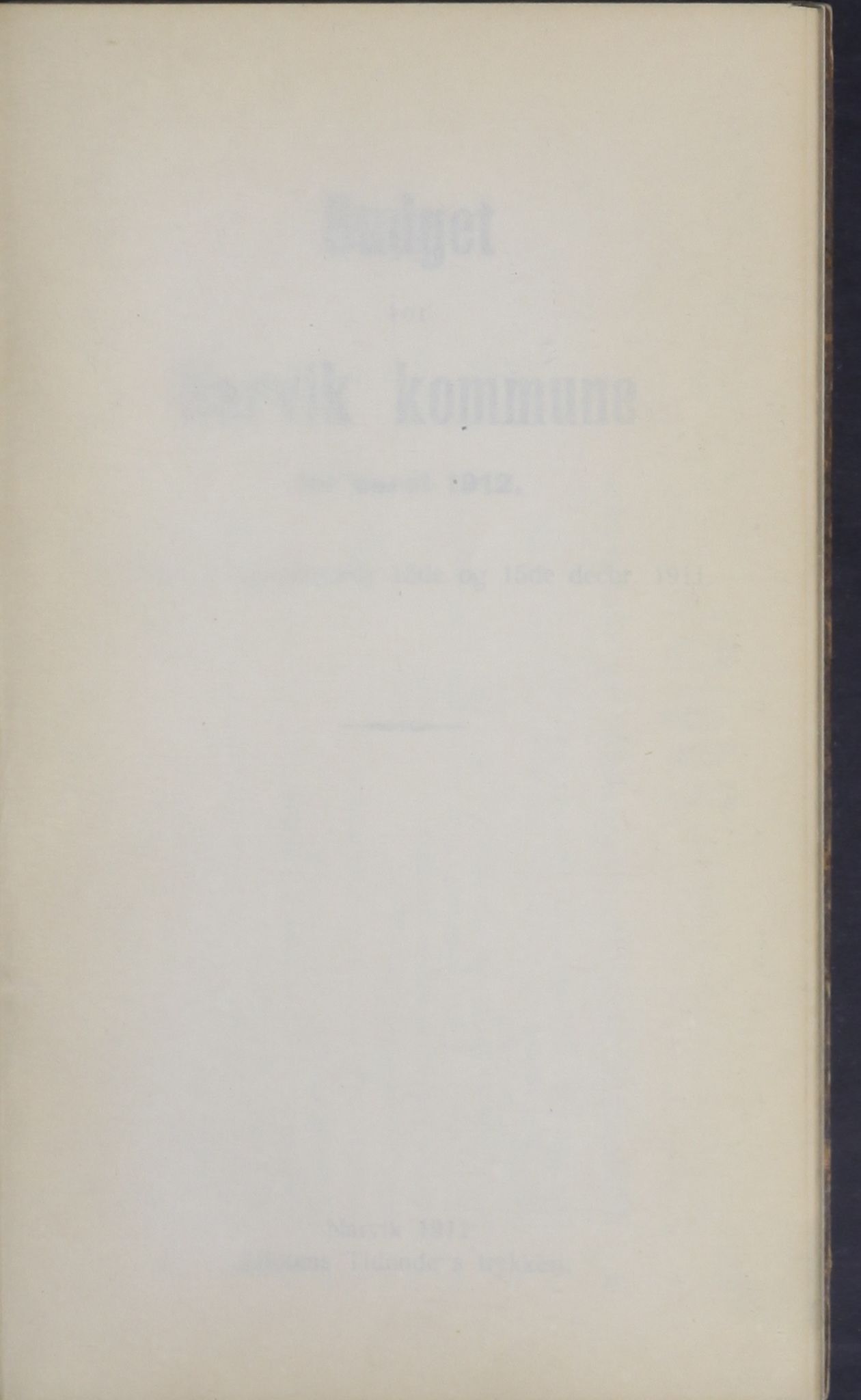 Narvik kommune. Formannskap , AIN/K-18050.150/A/Ab/L0001: Møtebok, 1911