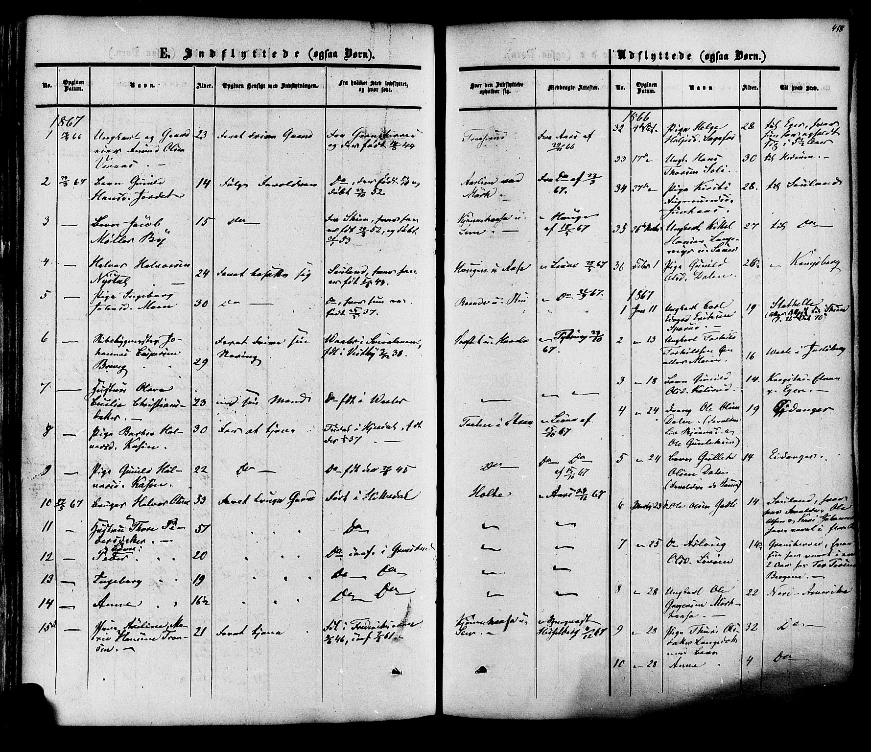 Heddal kirkebøker, AV/SAKO-A-268/F/Fa/L0007: Ministerialbok nr. I 7, 1855-1877, s. 458