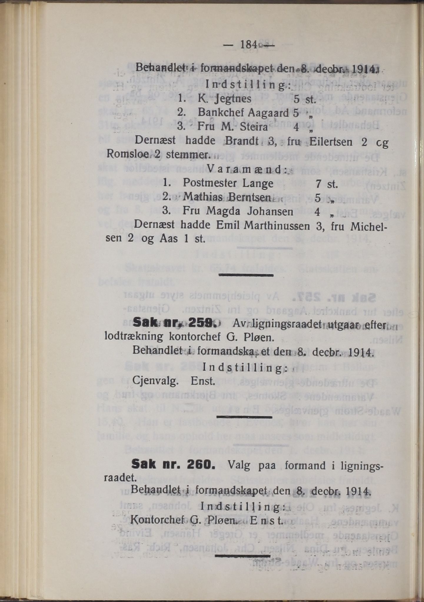 Narvik kommune. Formannskap , AIN/K-18050.150/A/Ab/L0004: Møtebok, 1914