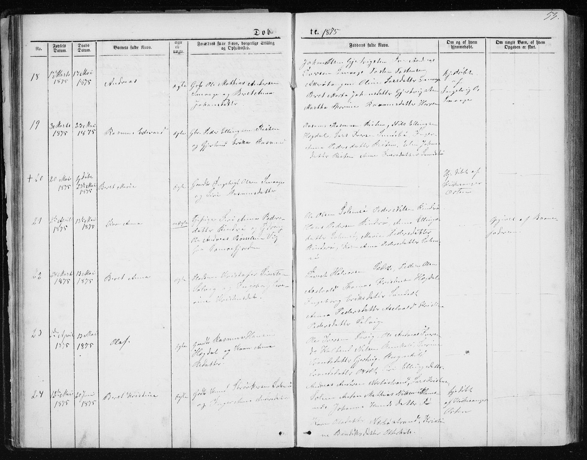 Ministerialprotokoller, klokkerbøker og fødselsregistre - Møre og Romsdal, AV/SAT-A-1454/560/L0724: Klokkerbok nr. 560C01, 1867-1892, s. 53