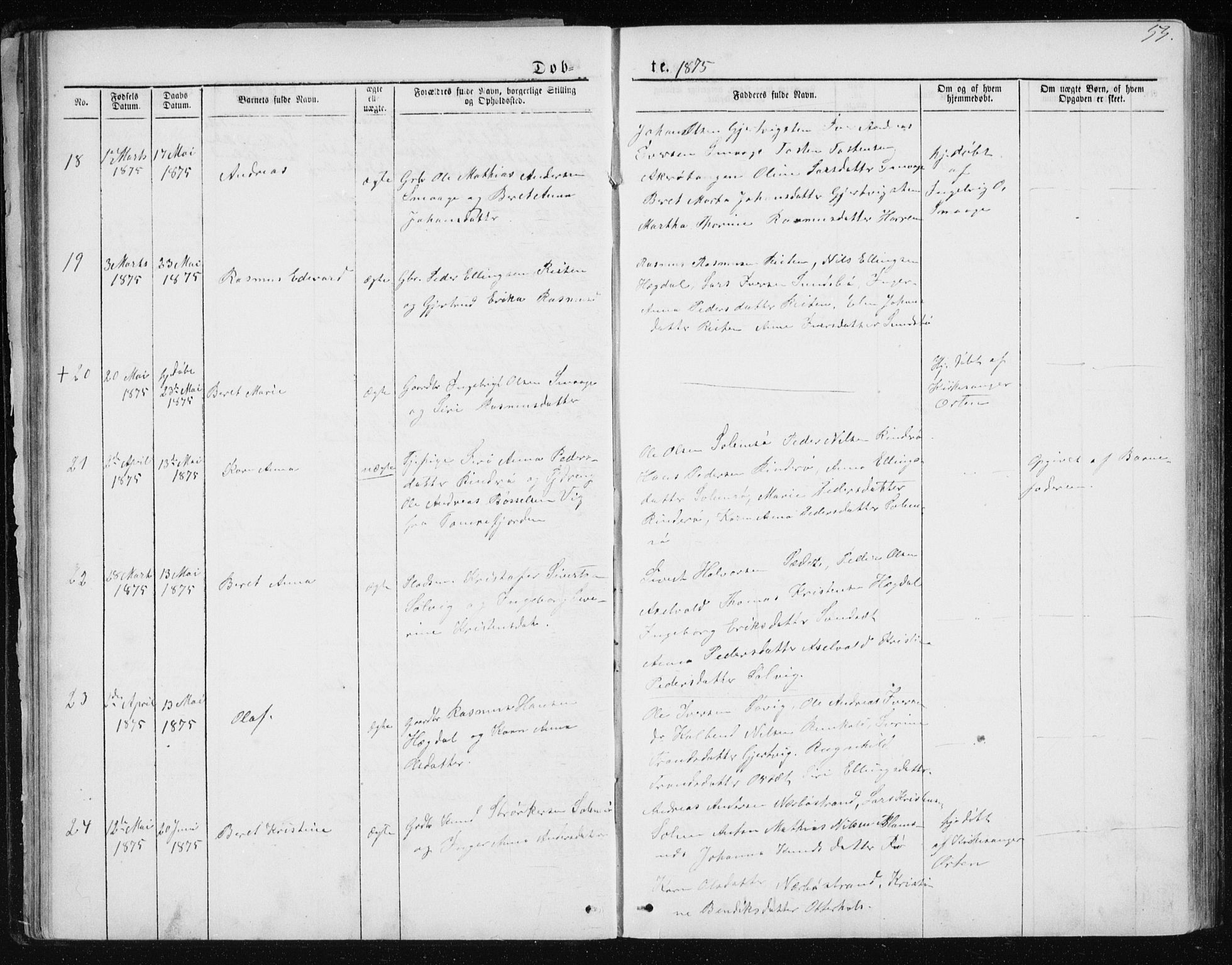 Ministerialprotokoller, klokkerbøker og fødselsregistre - Møre og Romsdal, SAT/A-1454/560/L0724: Klokkerbok nr. 560C01, 1867-1892, s. 53