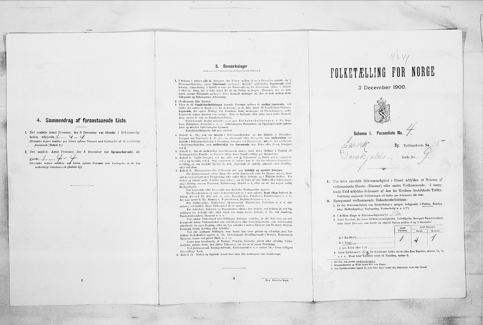 RA, Folketelling 1900 for 0707 Larvik kjøpstad, 1900, s. 4444