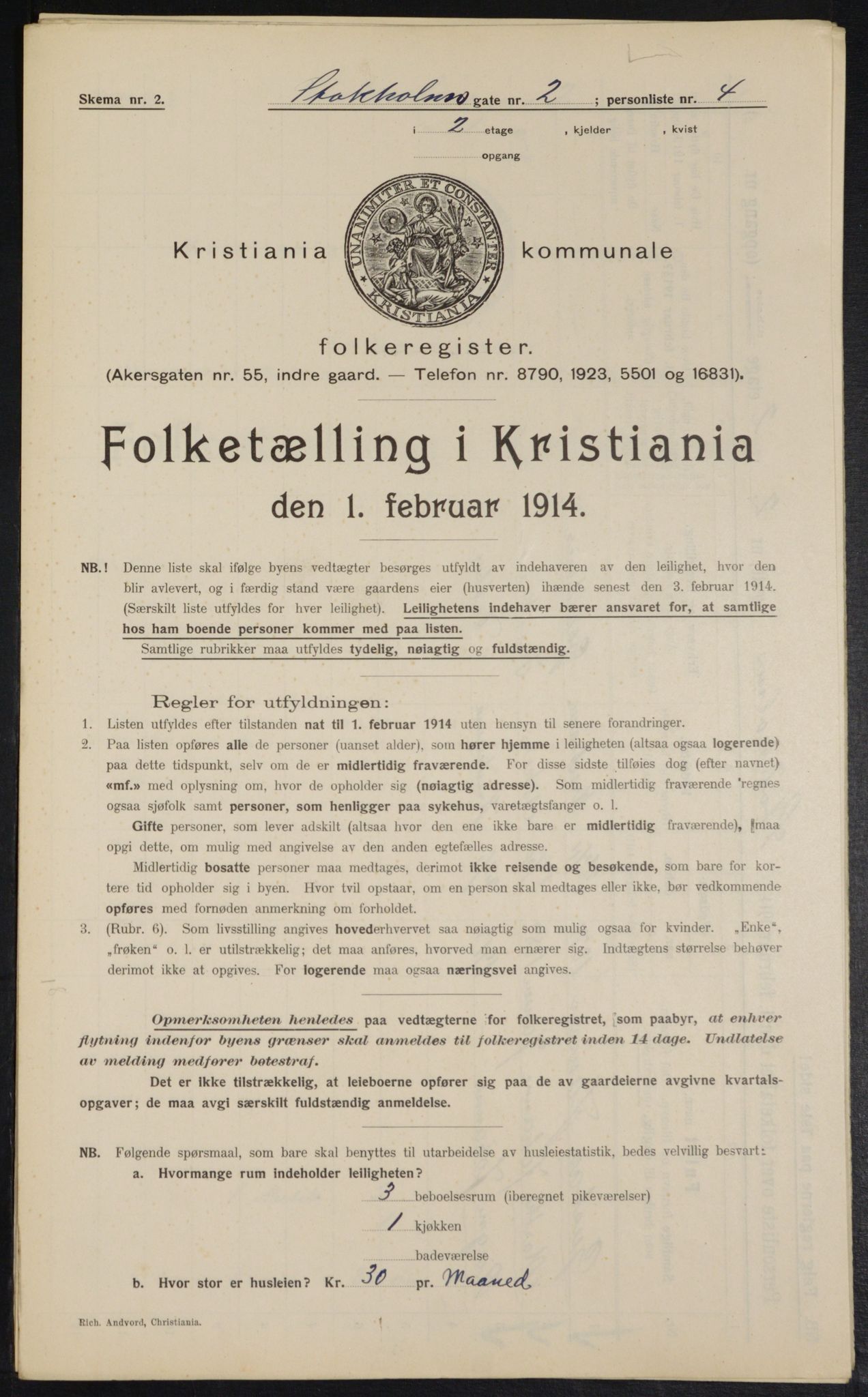 OBA, Kommunal folketelling 1.2.1914 for Kristiania, 1914, s. 103026