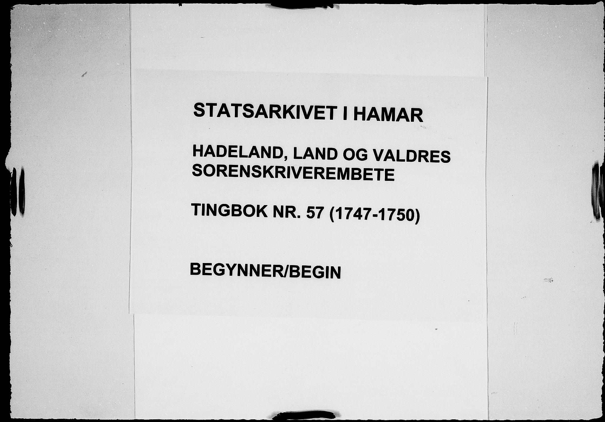 Hadeland, Land og Valdres sorenskriveri, AV/SAH-TING-028/G/Gb/L0057: Tingbok, 1747-1750