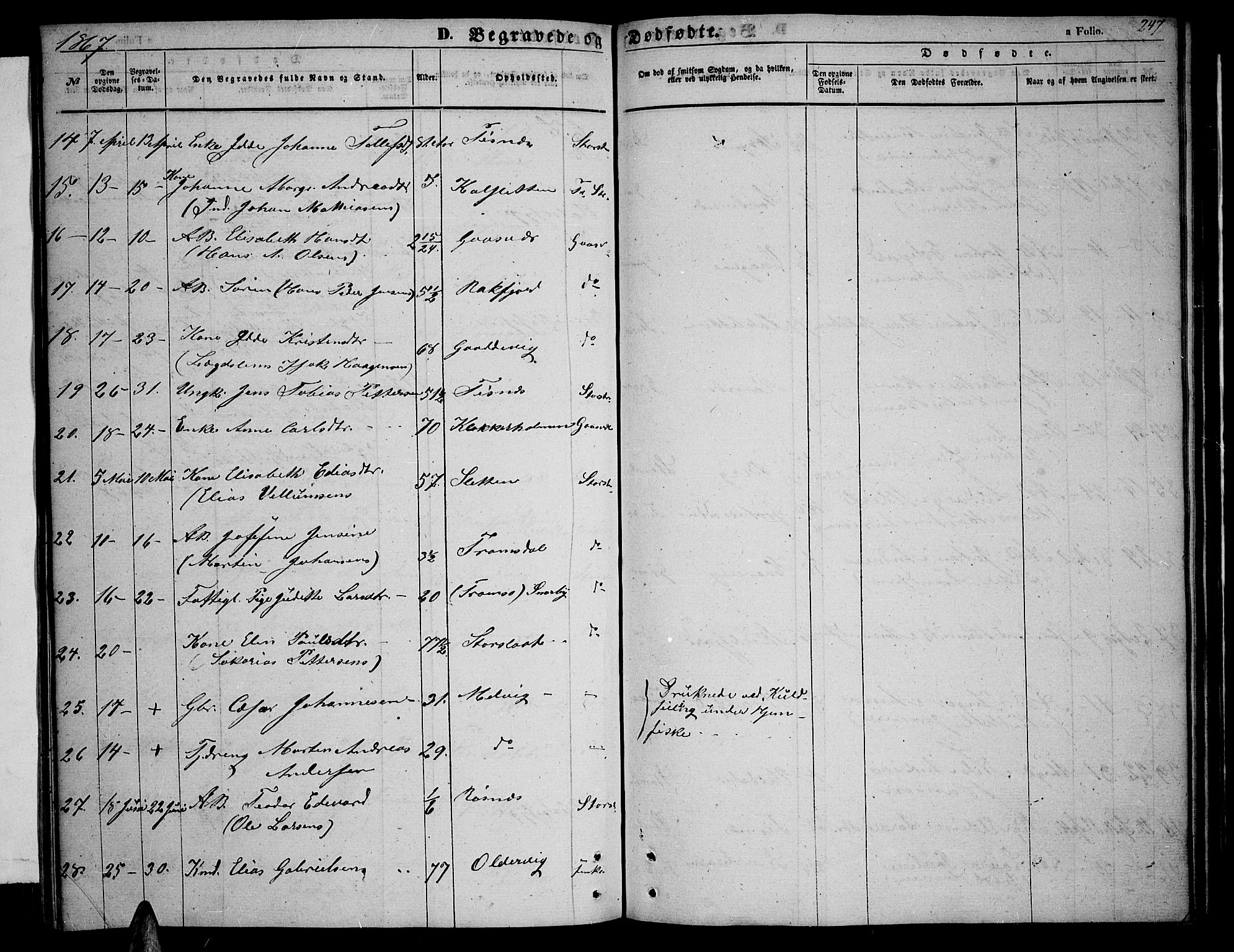 Tromsøysund sokneprestkontor, AV/SATØ-S-1304/G/Gb/L0001klokker: Klokkerbok nr. 1, 1857-1869, s. 247
