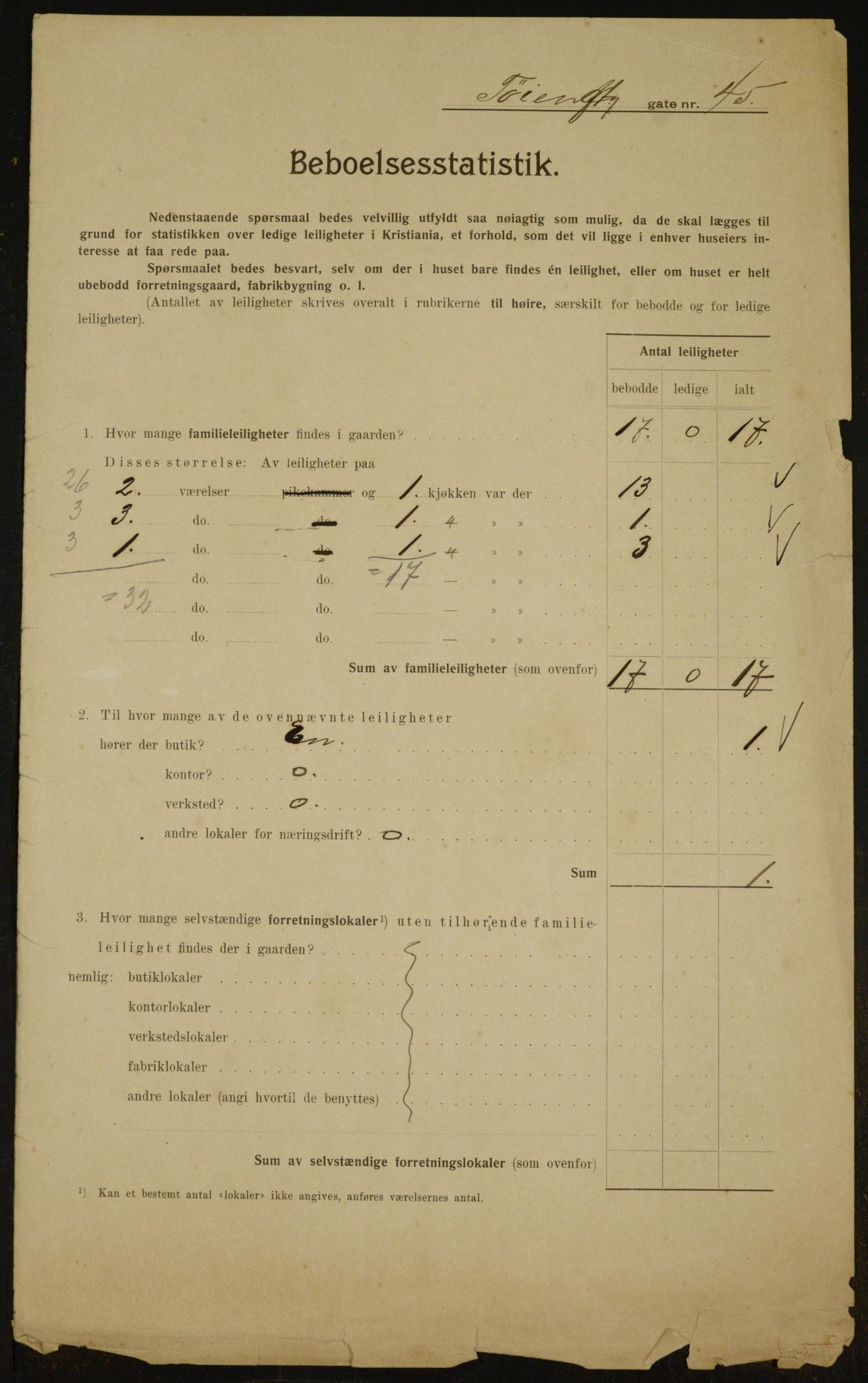 OBA, Kommunal folketelling 1.2.1910 for Kristiania, 1910, s. 112531