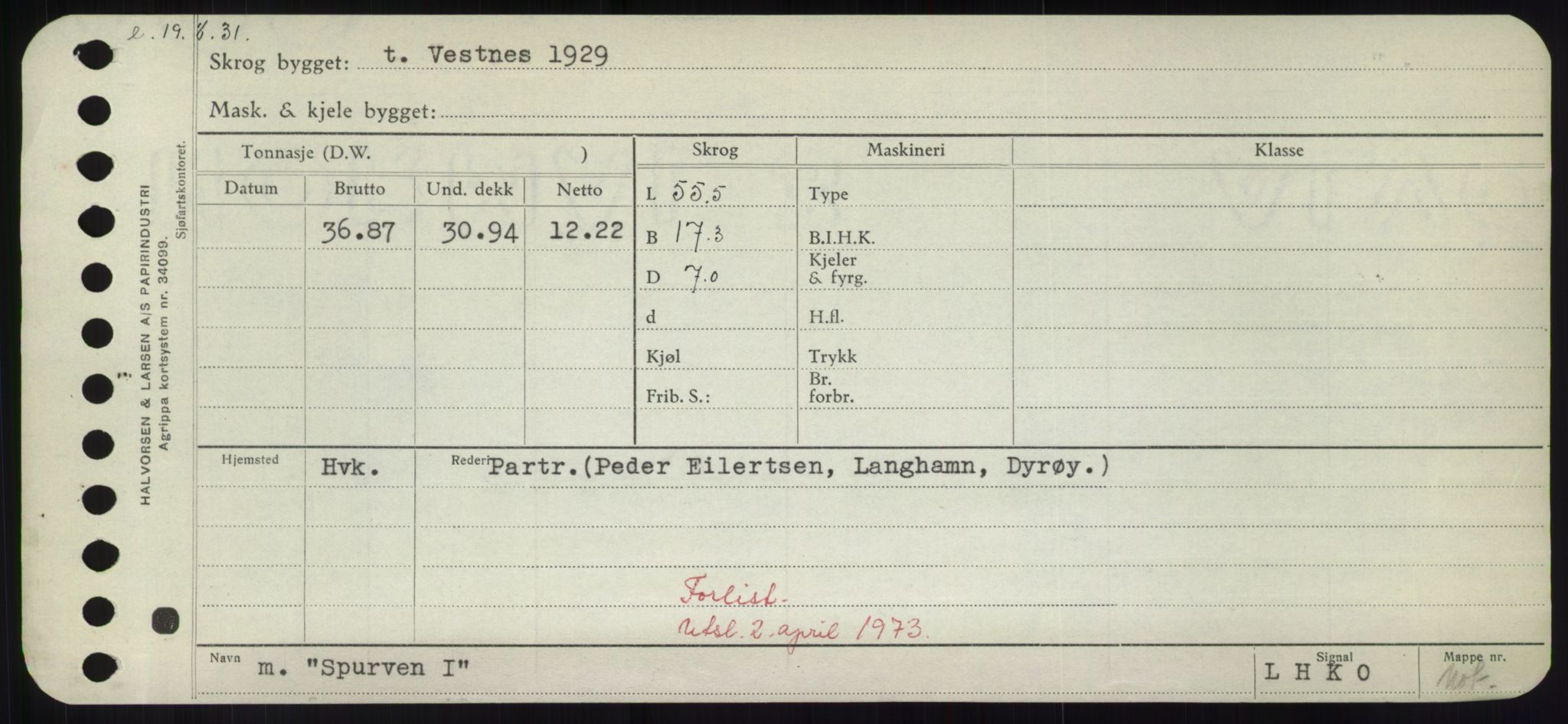 Sjøfartsdirektoratet med forløpere, Skipsmålingen, RA/S-1627/H/Hd/L0035: Fartøy, Sma-Spu, s. 507