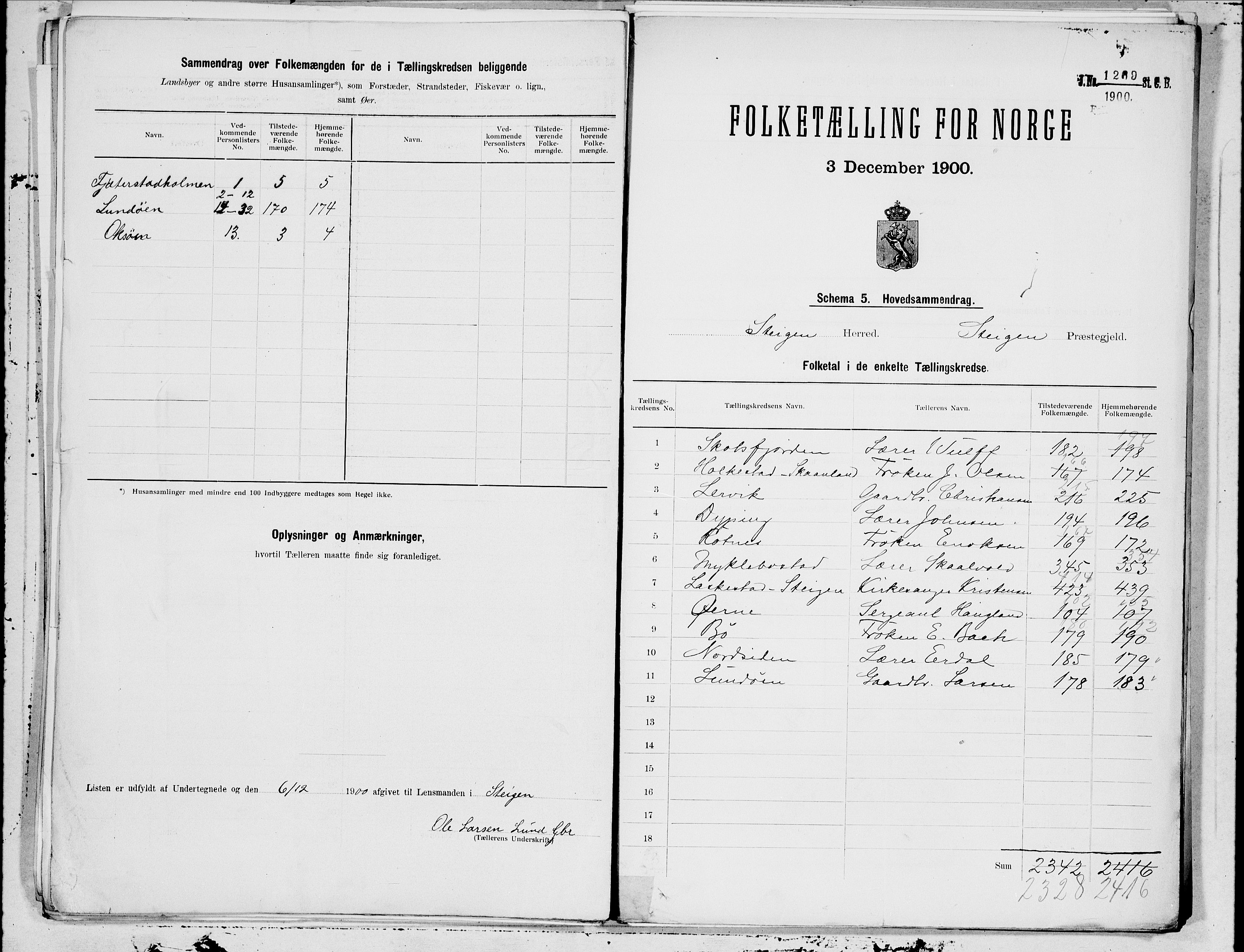 SAT, Folketelling 1900 for 1848 Steigen herred, 1900, s. 24