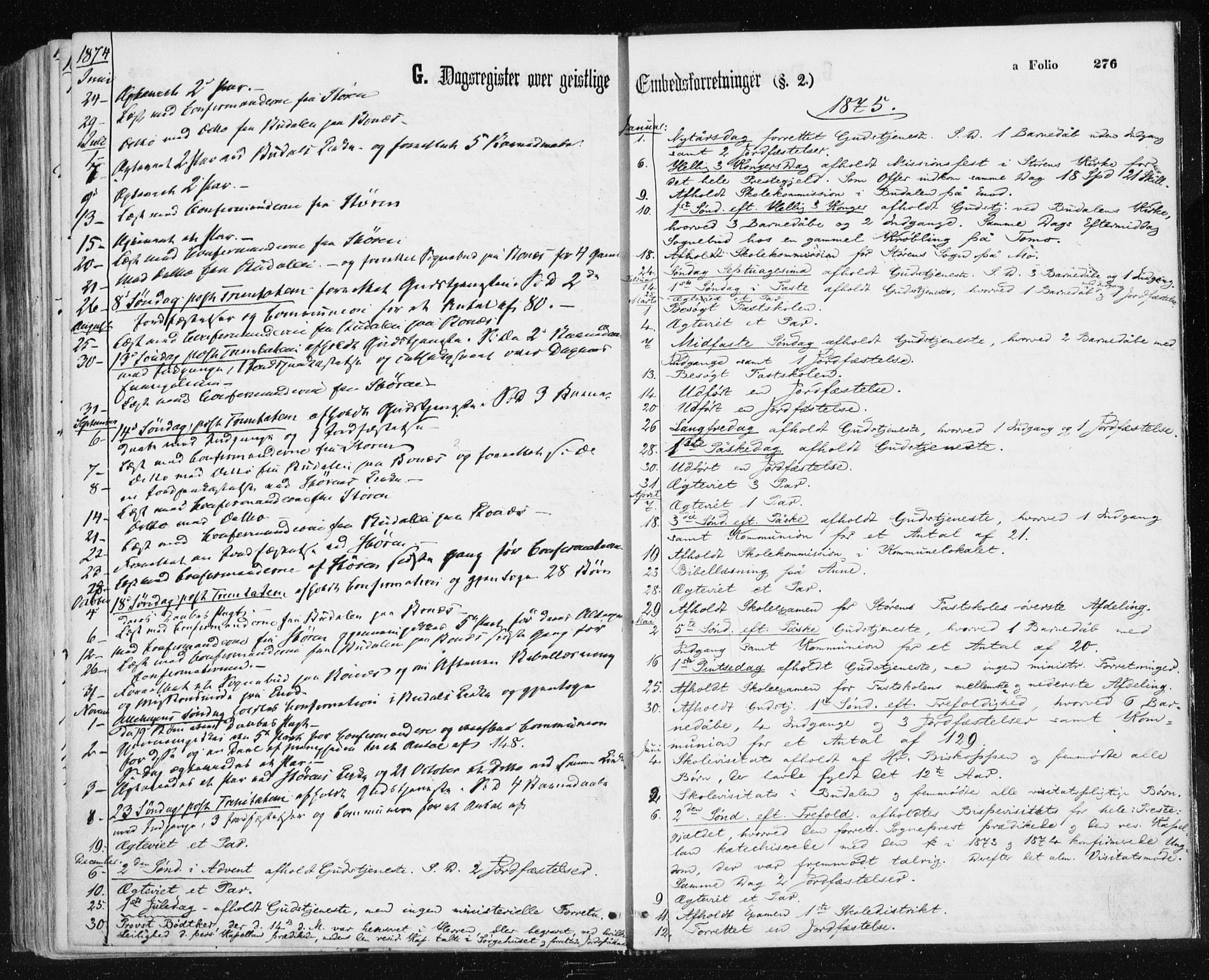 Ministerialprotokoller, klokkerbøker og fødselsregistre - Sør-Trøndelag, SAT/A-1456/687/L1001: Ministerialbok nr. 687A07, 1863-1878, s. 276