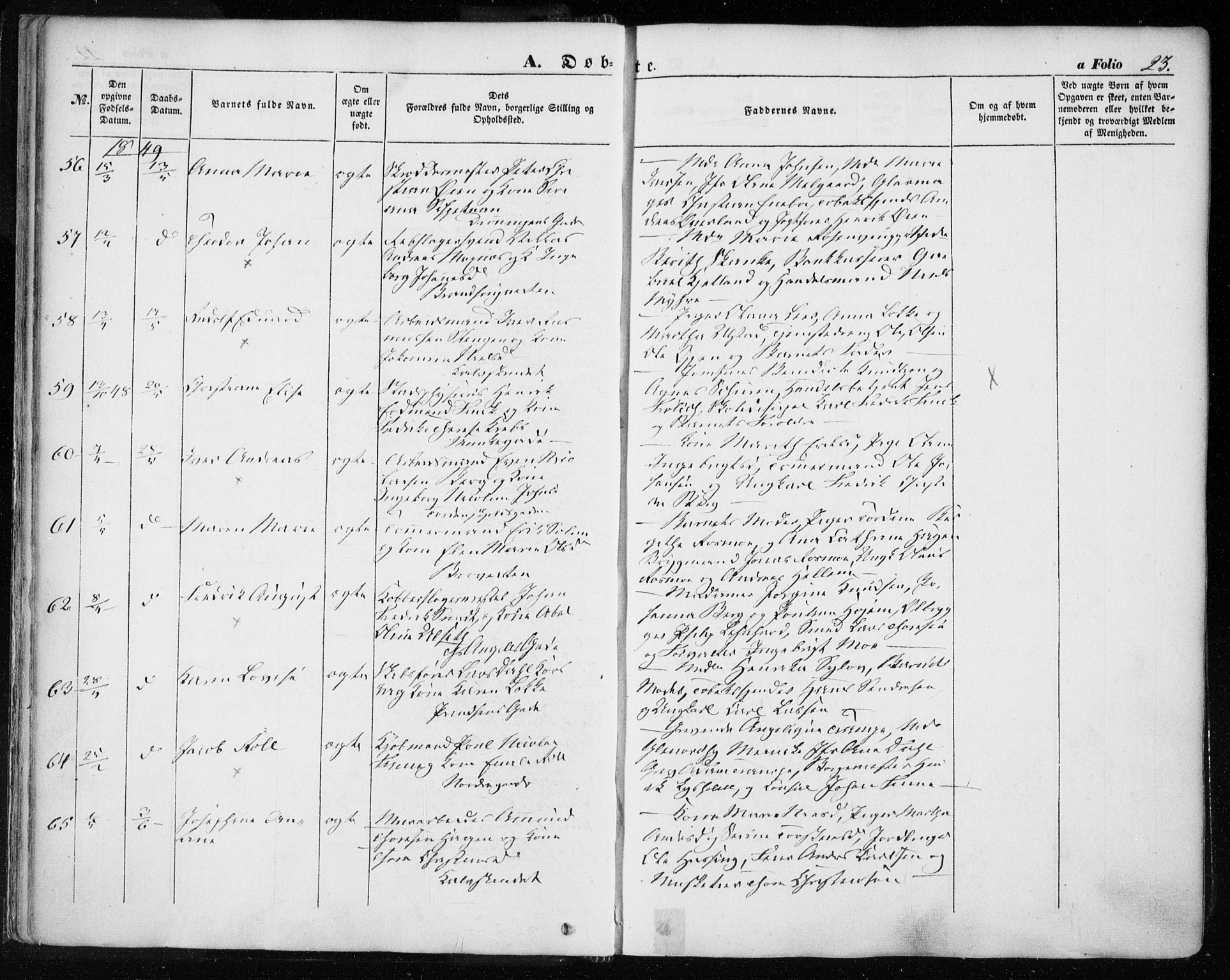 Ministerialprotokoller, klokkerbøker og fødselsregistre - Sør-Trøndelag, SAT/A-1456/601/L0051: Ministerialbok nr. 601A19, 1848-1857, s. 23