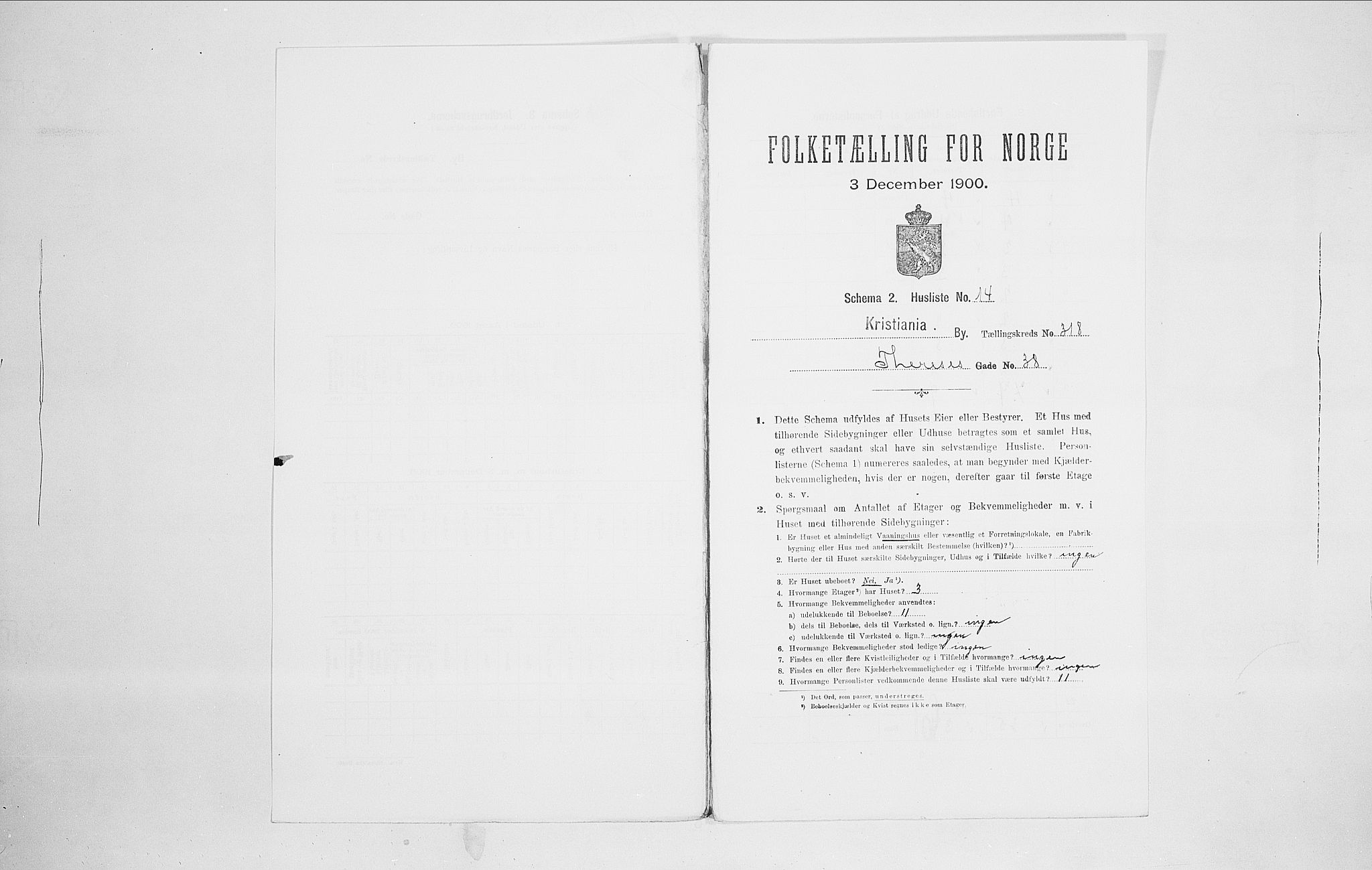 SAO, Folketelling 1900 for 0301 Kristiania kjøpstad, 1900, s. 97203