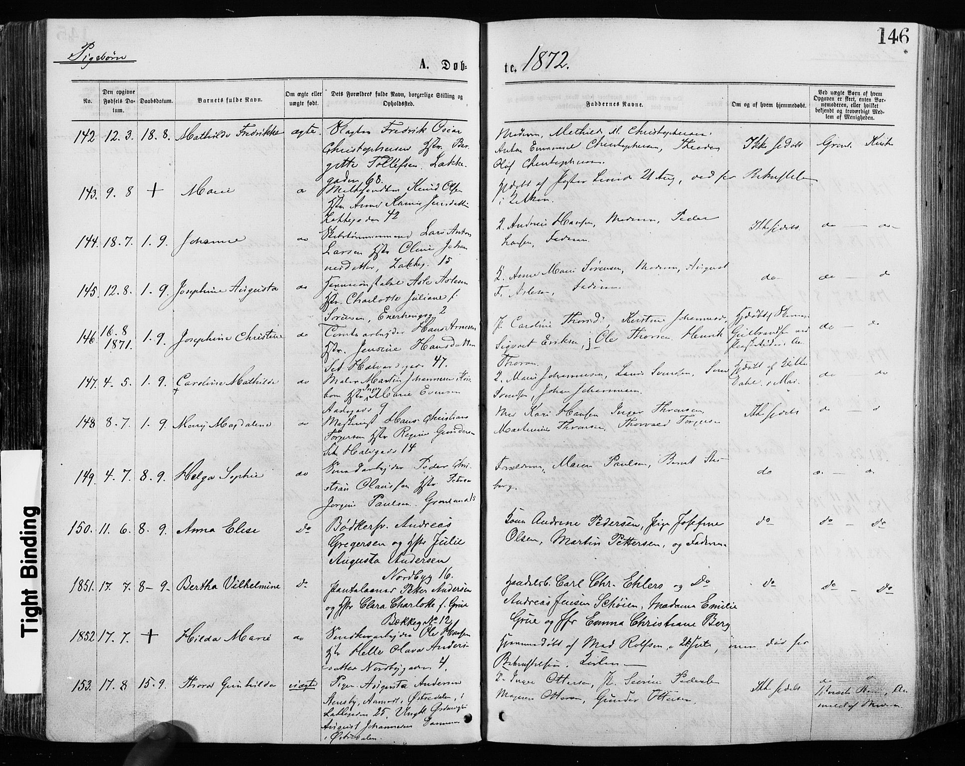 Grønland prestekontor Kirkebøker, SAO/A-10848/F/Fa/L0004: Ministerialbok nr. 4, 1869-1880, s. 146