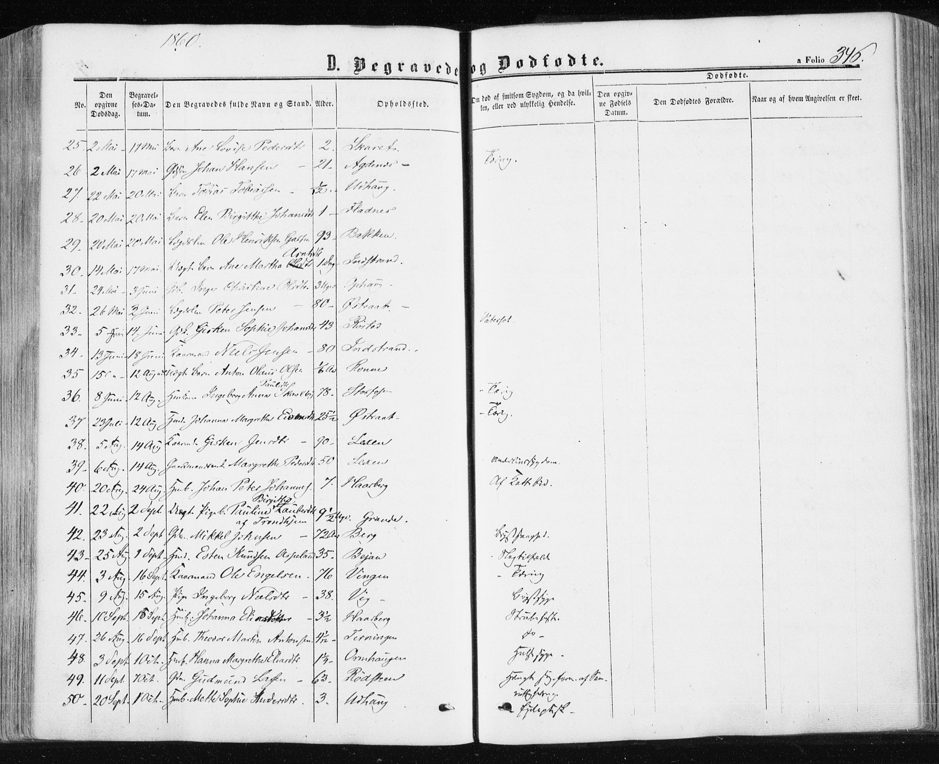 Ministerialprotokoller, klokkerbøker og fødselsregistre - Sør-Trøndelag, SAT/A-1456/659/L0737: Ministerialbok nr. 659A07, 1857-1875, s. 346