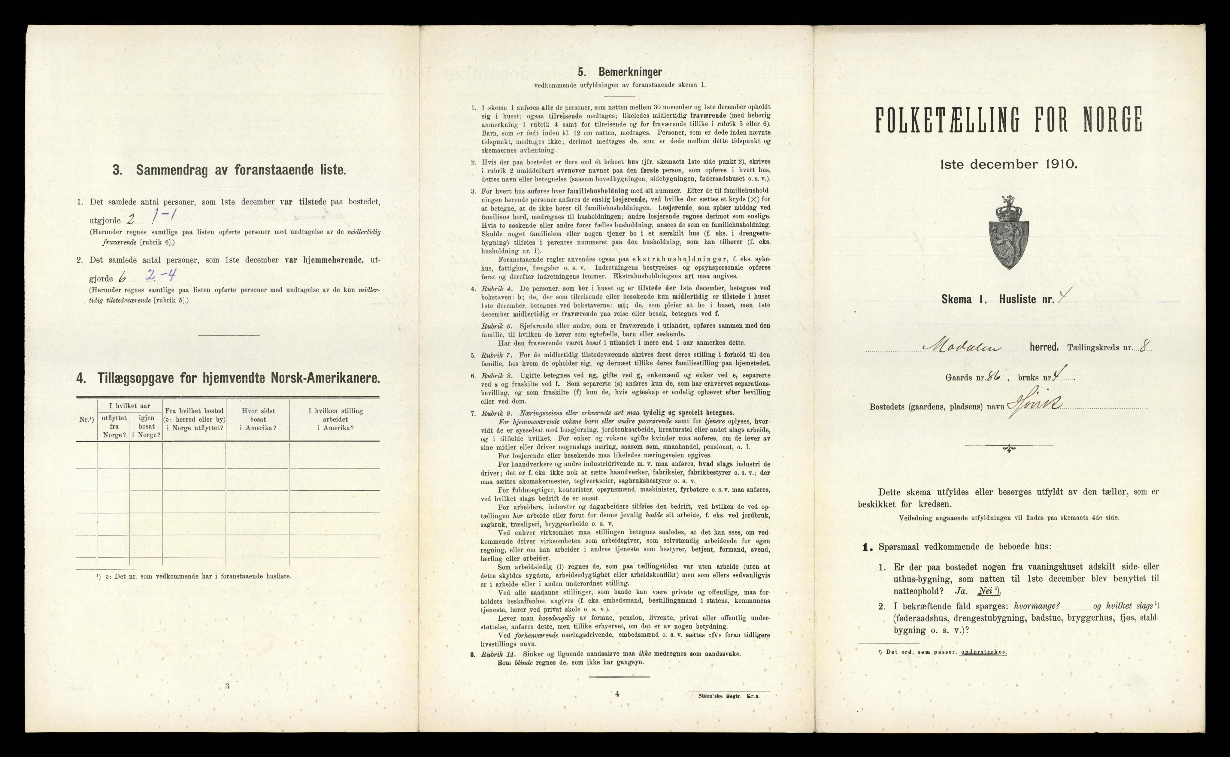 RA, Folketelling 1910 for 1252 Modalen herred, 1910, s. 213