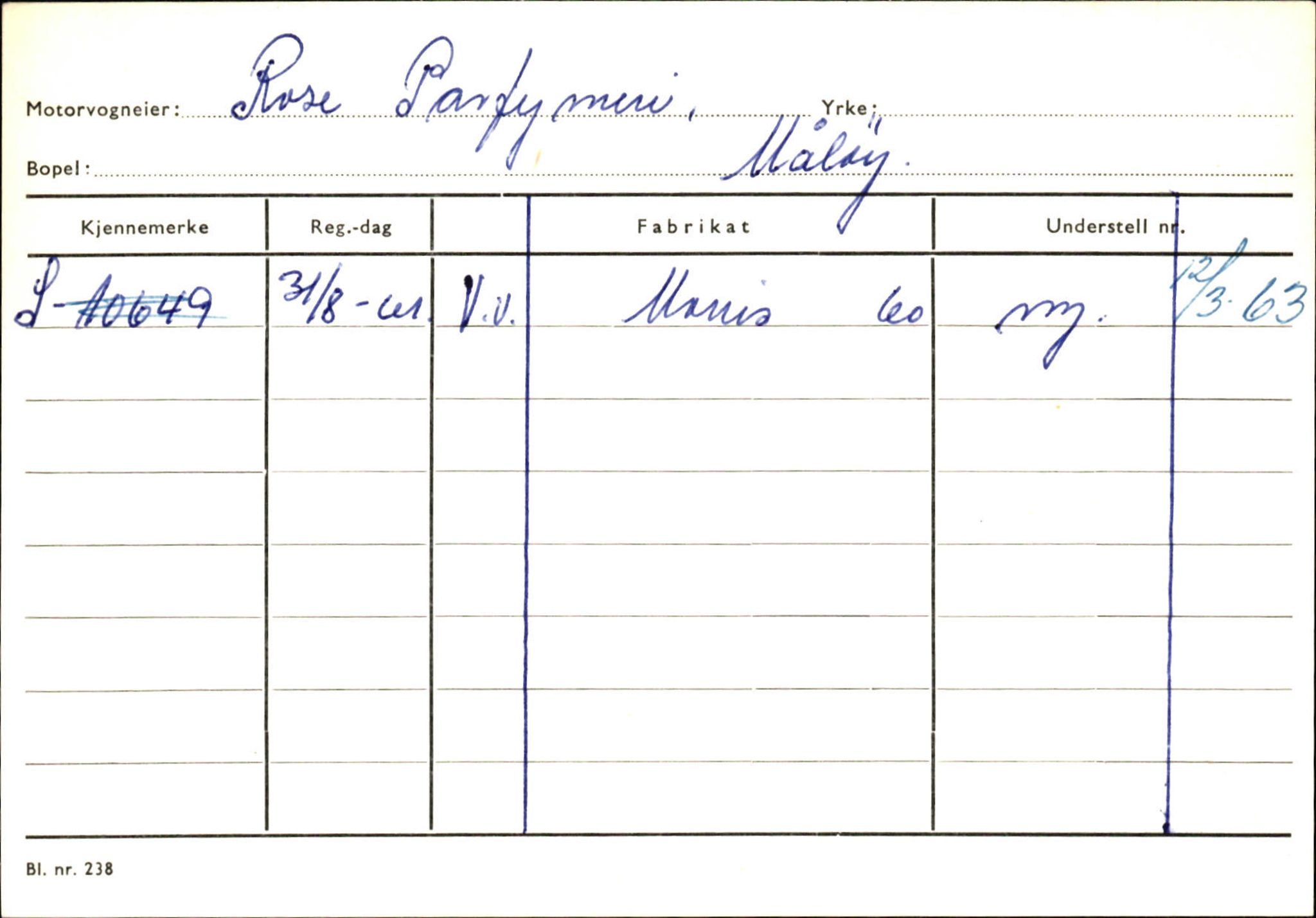 Statens vegvesen, Sogn og Fjordane vegkontor, AV/SAB-A-5301/4/F/L0144: Registerkort Vågsøy A-R, 1945-1975, s. 2437