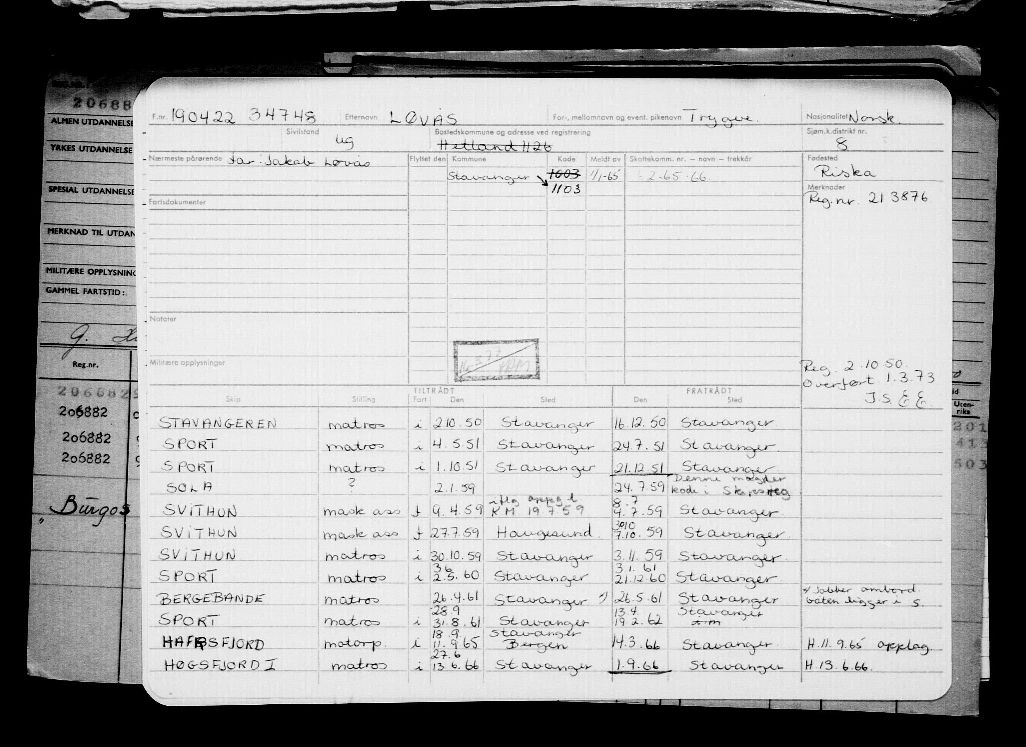 Direktoratet for sjømenn, AV/RA-S-3545/G/Gb/L0205: Hovedkort, 1922, s. 491