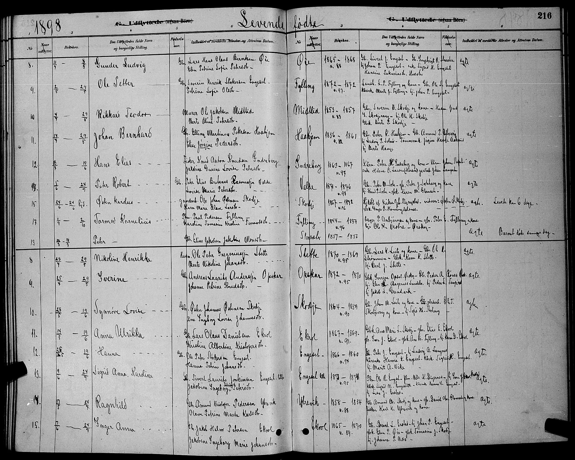 Ministerialprotokoller, klokkerbøker og fødselsregistre - Møre og Romsdal, AV/SAT-A-1454/524/L0365: Klokkerbok nr. 524C06, 1880-1899, s. 216