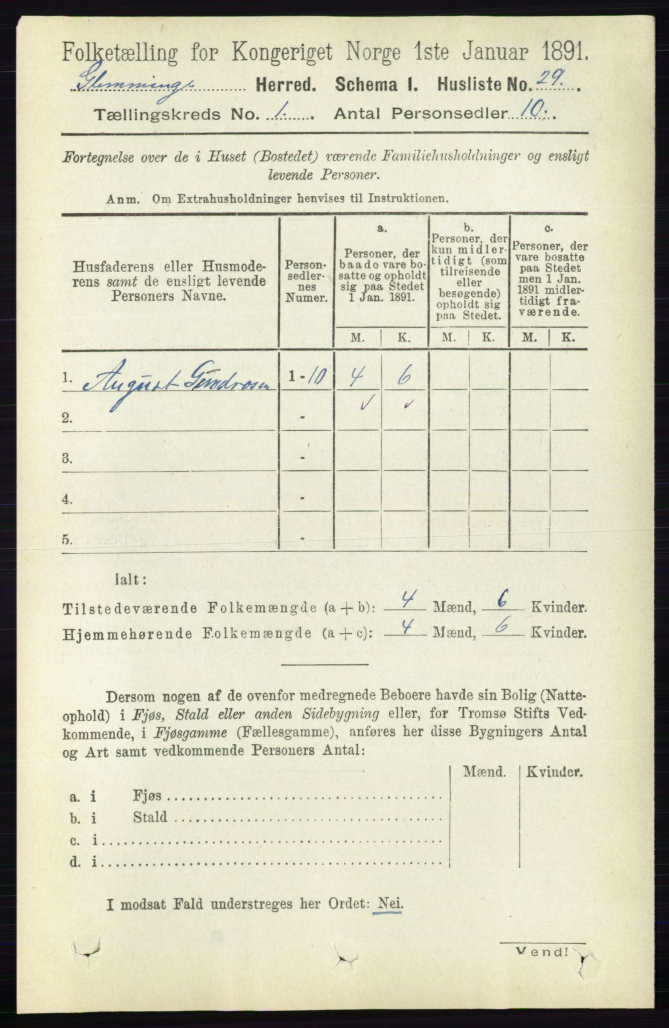 RA, Folketelling 1891 for 0132 Glemmen herred, 1891, s. 73