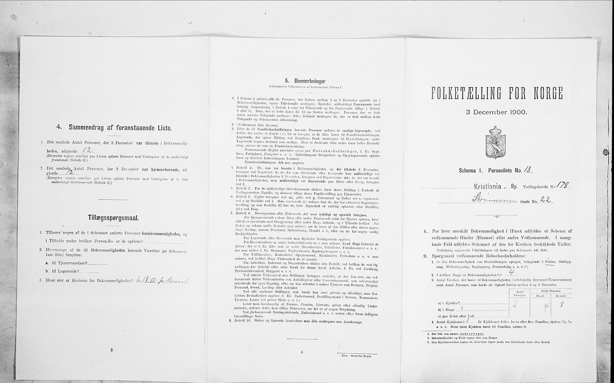 SAO, Folketelling 1900 for 0301 Kristiania kjøpstad, 1900, s. 93246