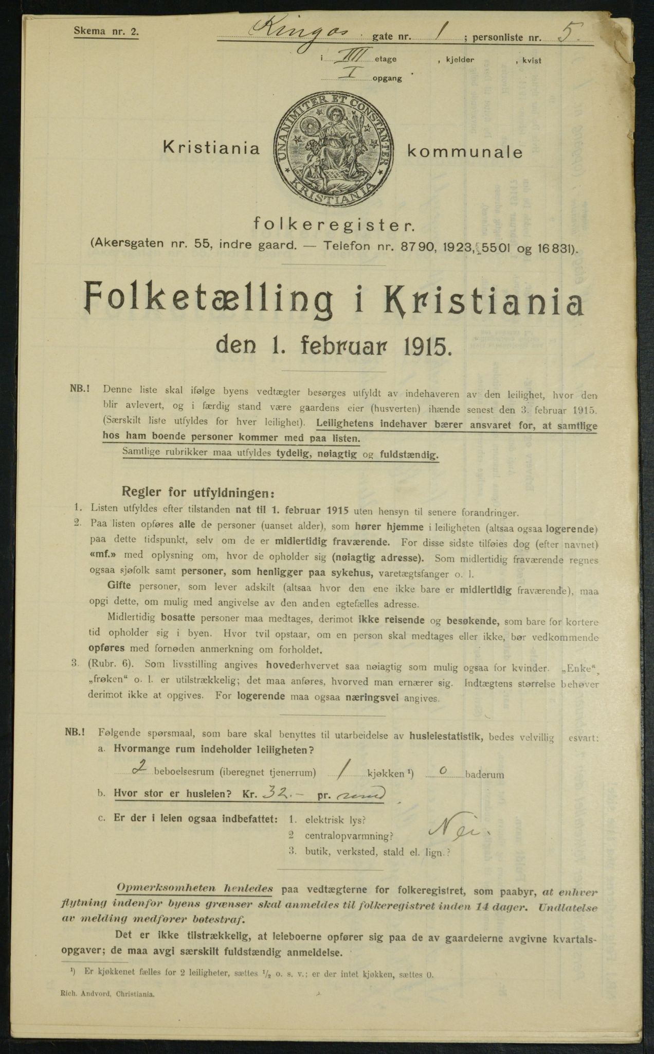 OBA, Kommunal folketelling 1.2.1915 for Kristiania, 1915, s. 49086