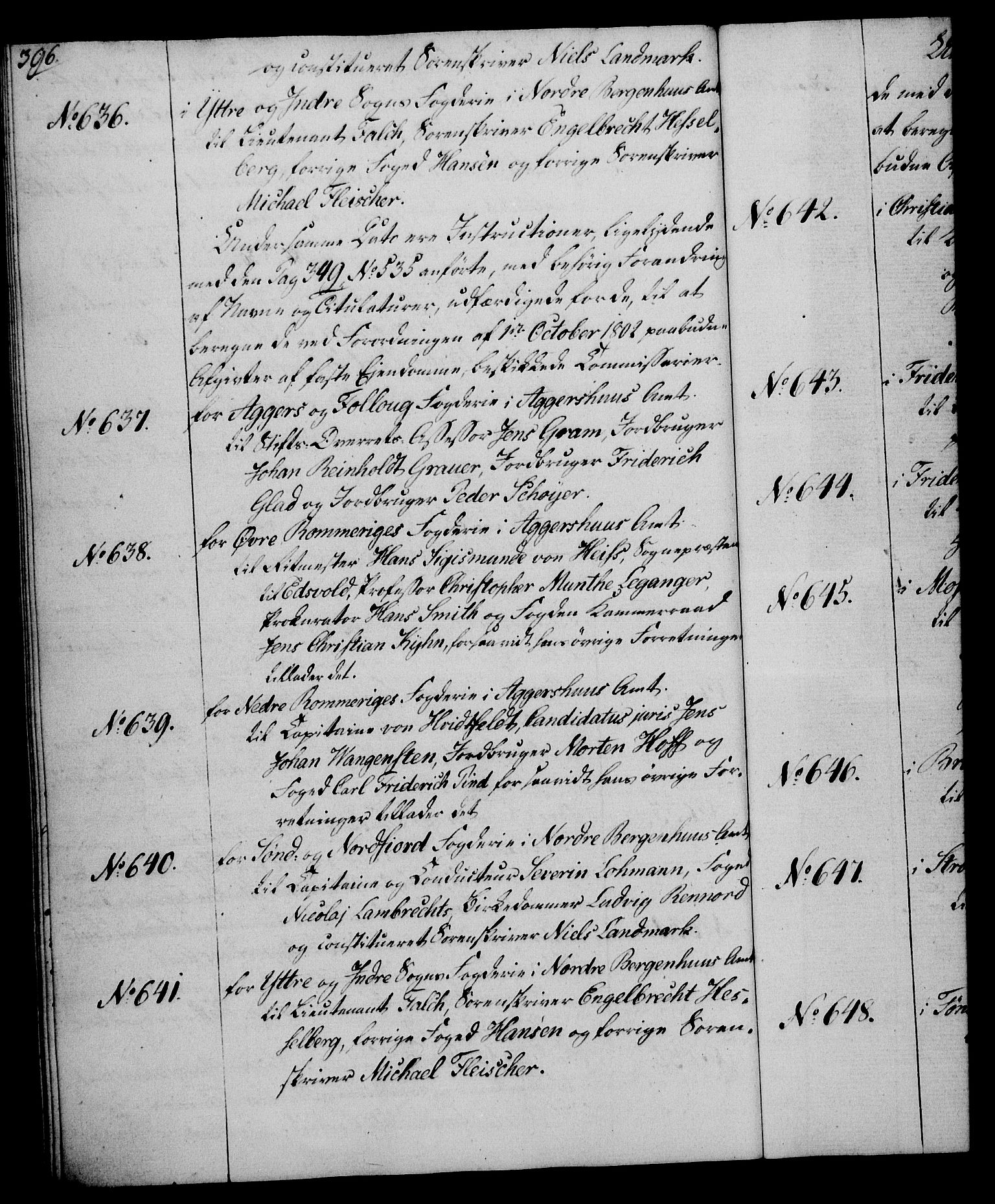 Rentekammeret, Kammerkanselliet, RA/EA-3111/G/Gg/Gga/L0017: Norsk ekspedisjonsprotokoll med register (merket RK 53.17), 1801-1803, s. 396