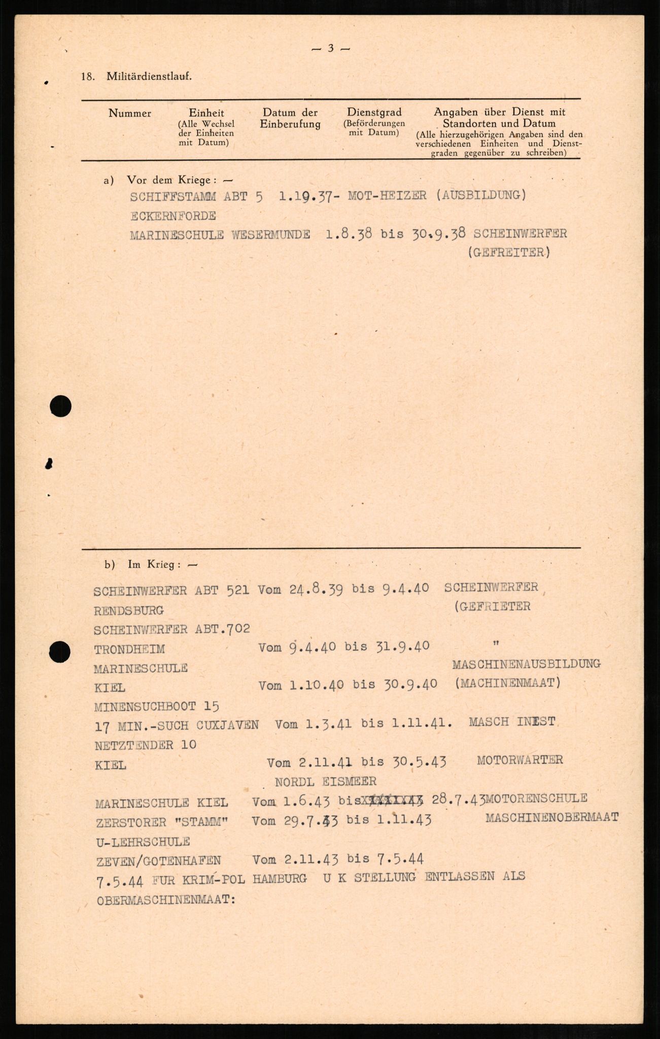 Forsvaret, Forsvarets overkommando II, AV/RA-RAFA-3915/D/Db/L0002: CI Questionaires. Tyske okkupasjonsstyrker i Norge. Tyskere., 1945-1946, s. 518