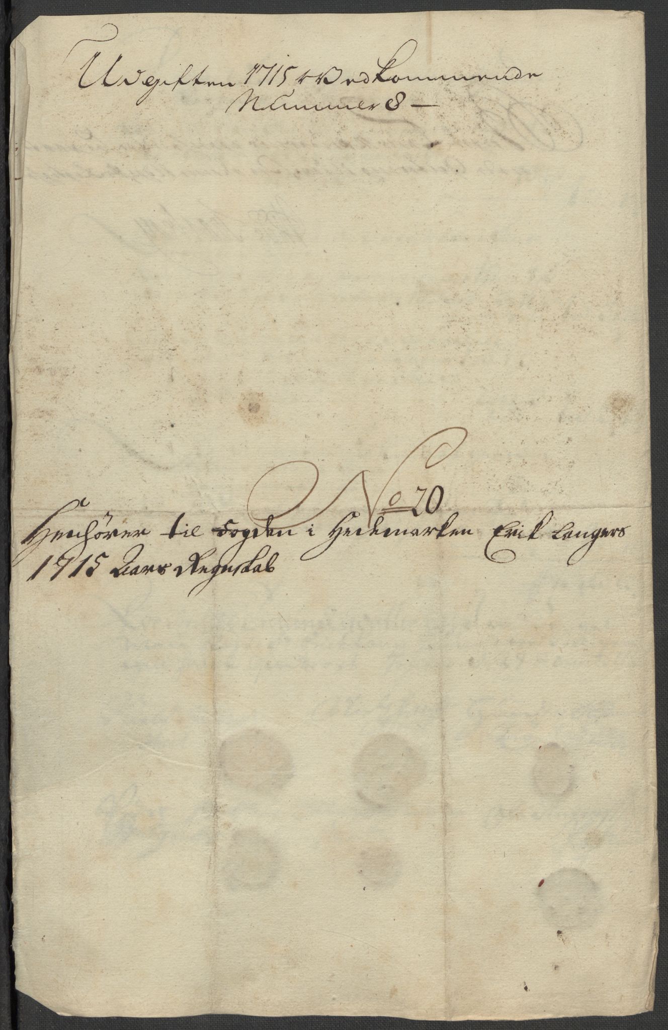 Rentekammeret inntil 1814, Reviderte regnskaper, Fogderegnskap, RA/EA-4092/R16/L1054: Fogderegnskap Hedmark, 1715, s. 5