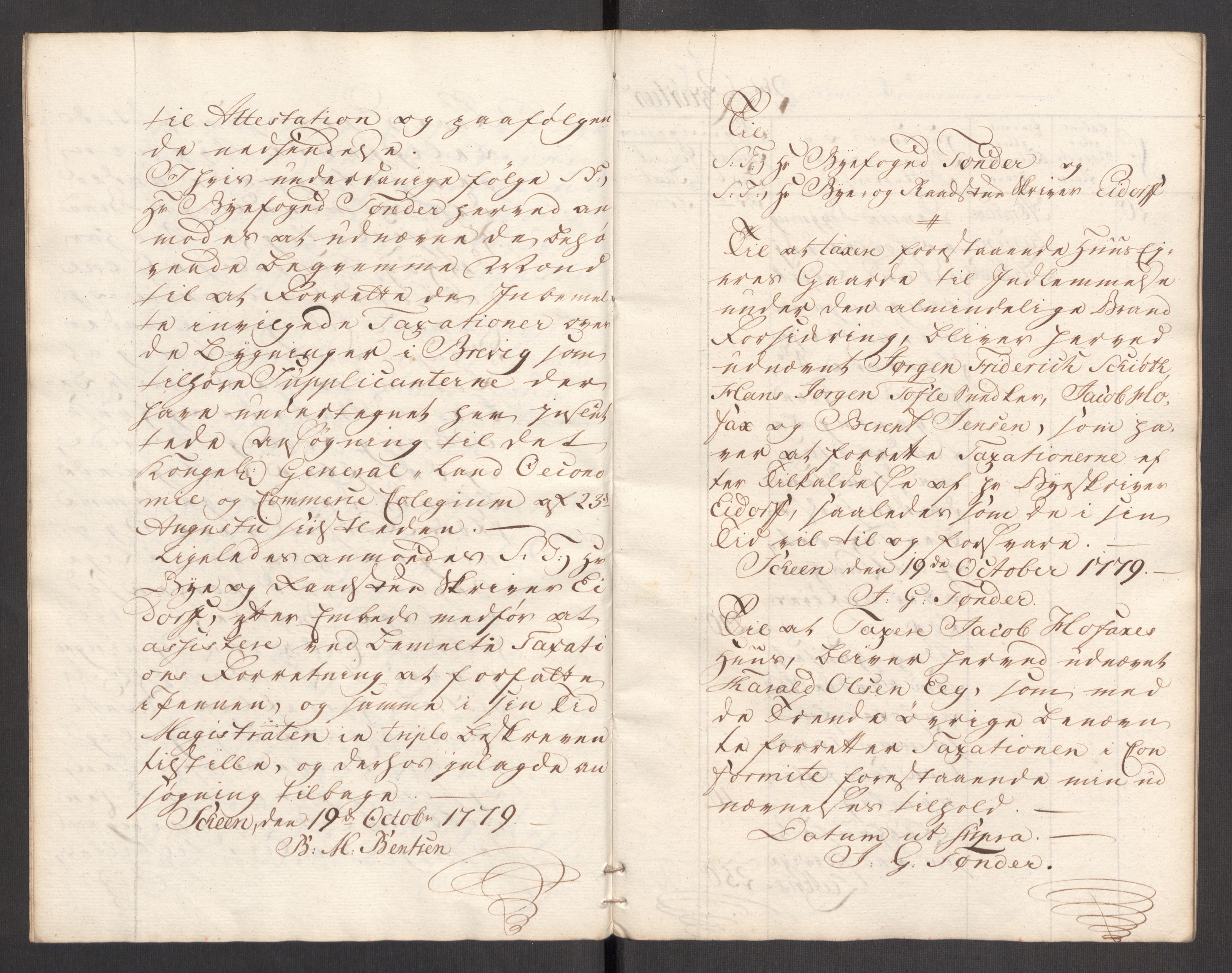 Kommersekollegiet, Brannforsikringskontoret 1767-1814, AV/RA-EA-5458/F/Fa/L0044a/0004: Skien / Branntakstprotokoll, 1779