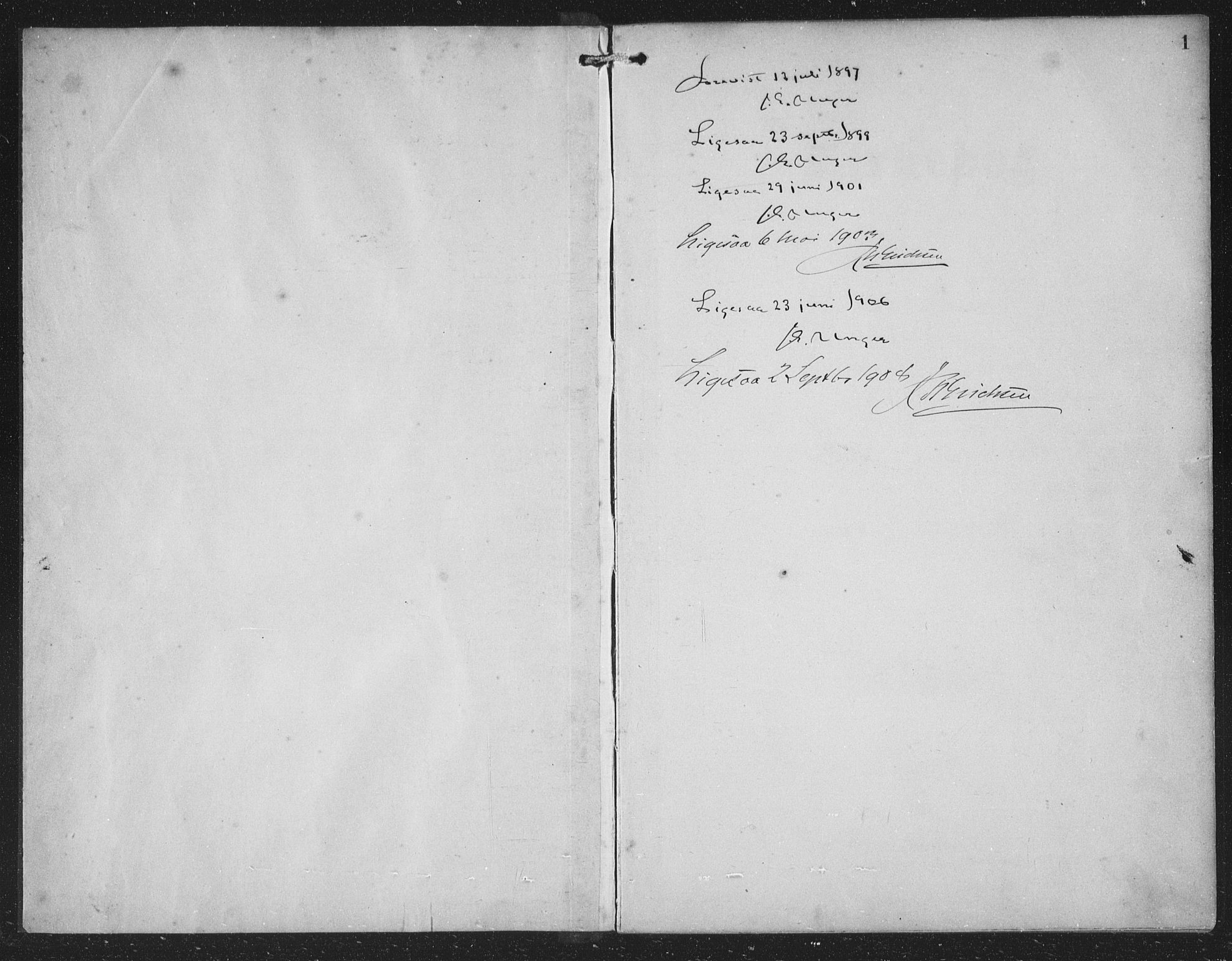 Tysnes sokneprestembete, AV/SAB-A-78601/H/Hab: Klokkerbok nr. C 2, 1896-1907, s. 1