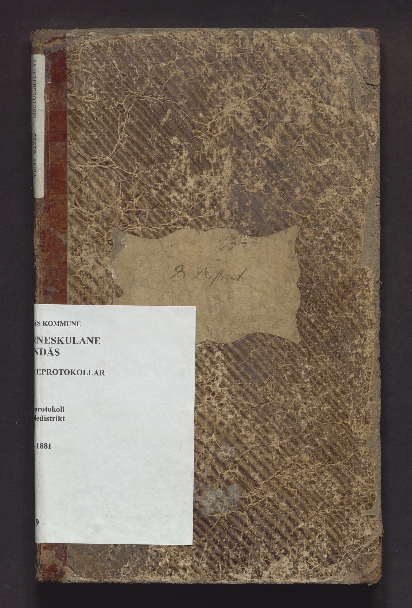 Lindås kommune. Barneskulane, IKAH/1263-231/F/Fa/L0029: Skuleprotokoll for 8. skuledistrikt i Lindås prestegjeld, 1860-1881