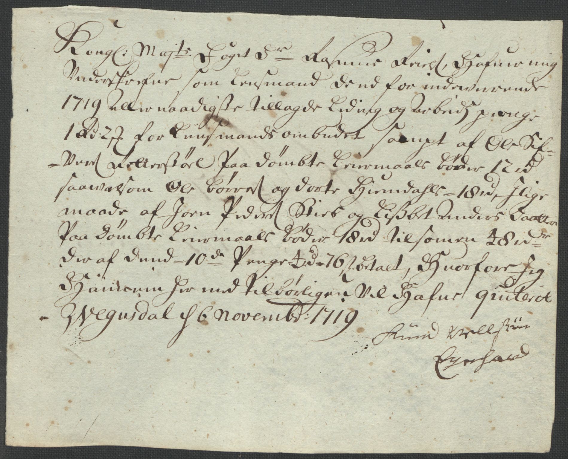 Rentekammeret inntil 1814, Reviderte regnskaper, Fogderegnskap, AV/RA-EA-4092/R40/L2453: Fogderegnskap Råbyggelag, 1718-1719, s. 395