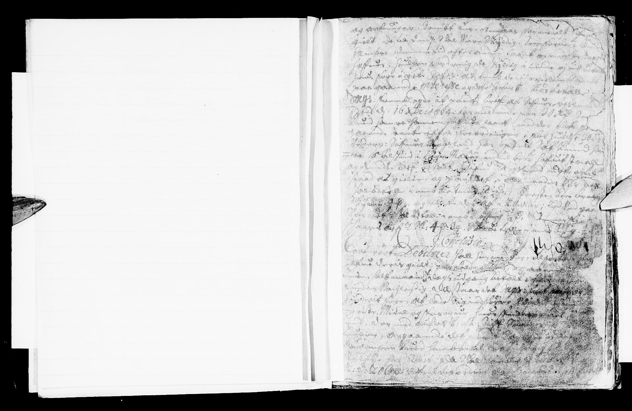 Nedenes sorenskriveri før 1824, SAK/1221-0007/F/Fa/L0002: Tingbok Bringsvær tinglag, med register nr. 1b, 1677, s. 0b-1a