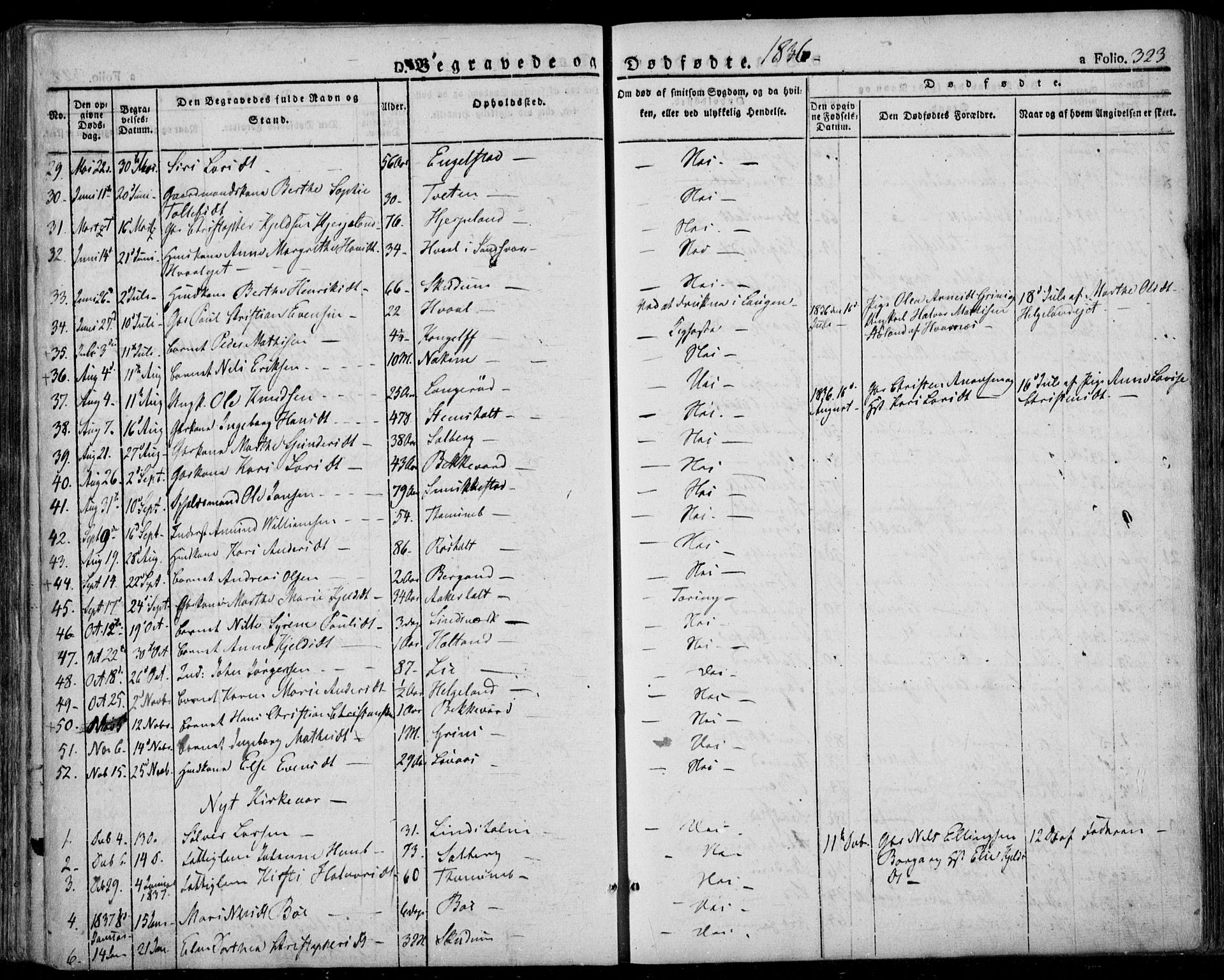 Lardal kirkebøker, AV/SAKO-A-350/F/Fa/L0006: Ministerialbok nr. I 6, 1835-1860, s. 323