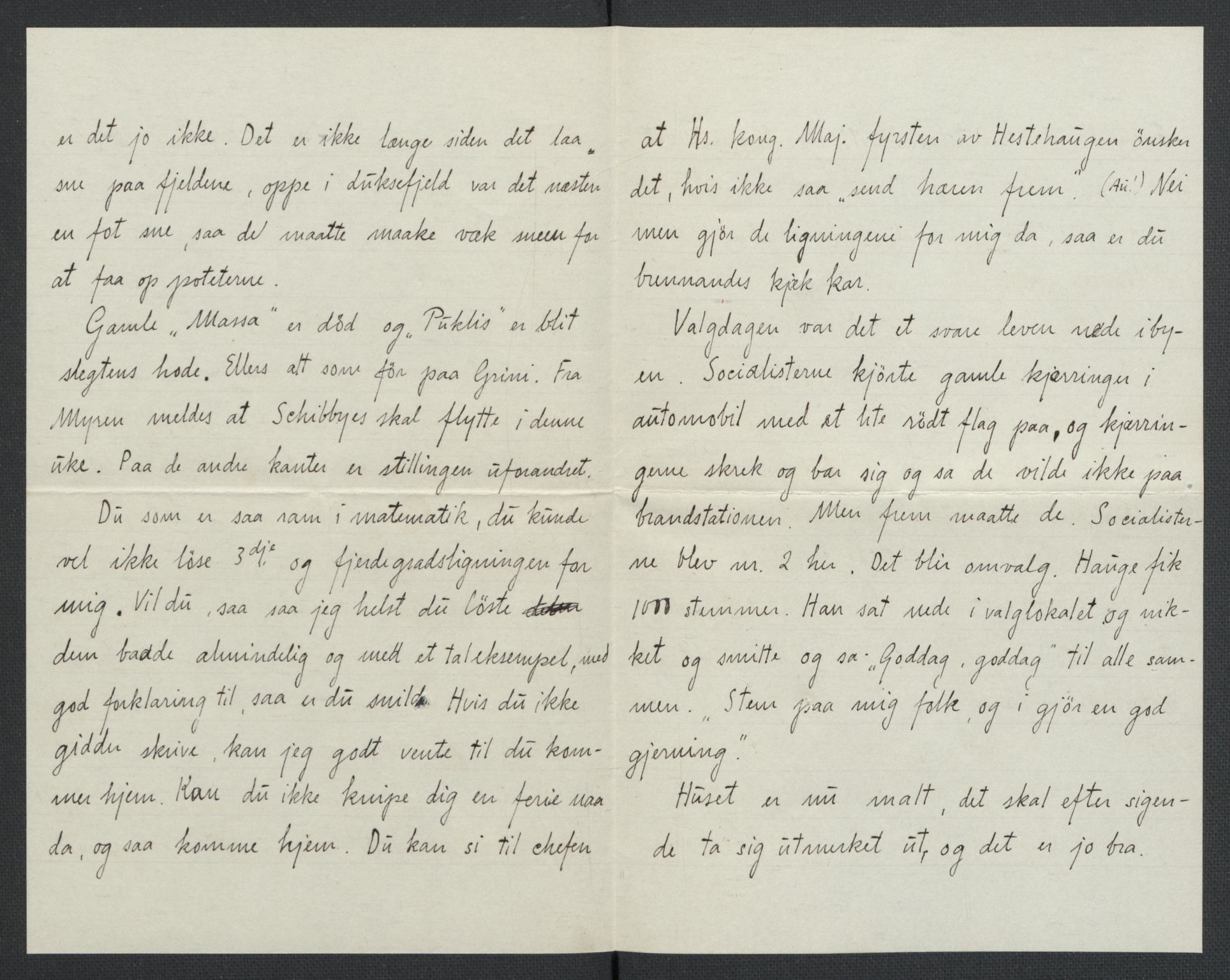 Quisling, Vidkun, AV/RA-PA-0750/K/L0001: Brev til og fra Vidkun Quisling samt til og fra andre medlemmer av familien Quisling, samt Vidkun Quislings karakterbøker, 1894-1929, s. 60