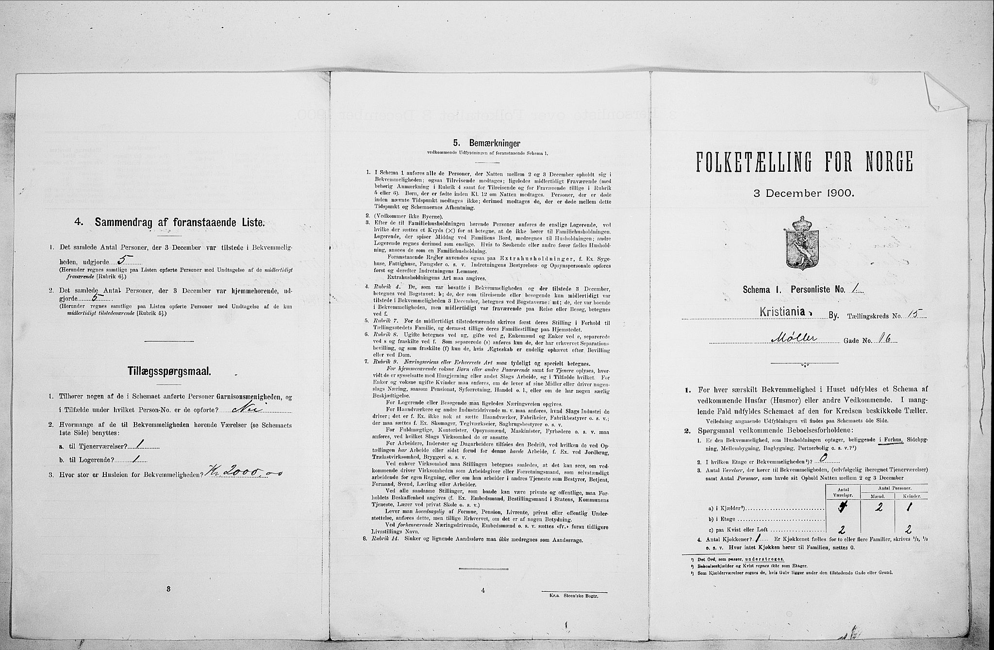 SAO, Folketelling 1900 for 0301 Kristiania kjøpstad, 1900, s. 61962