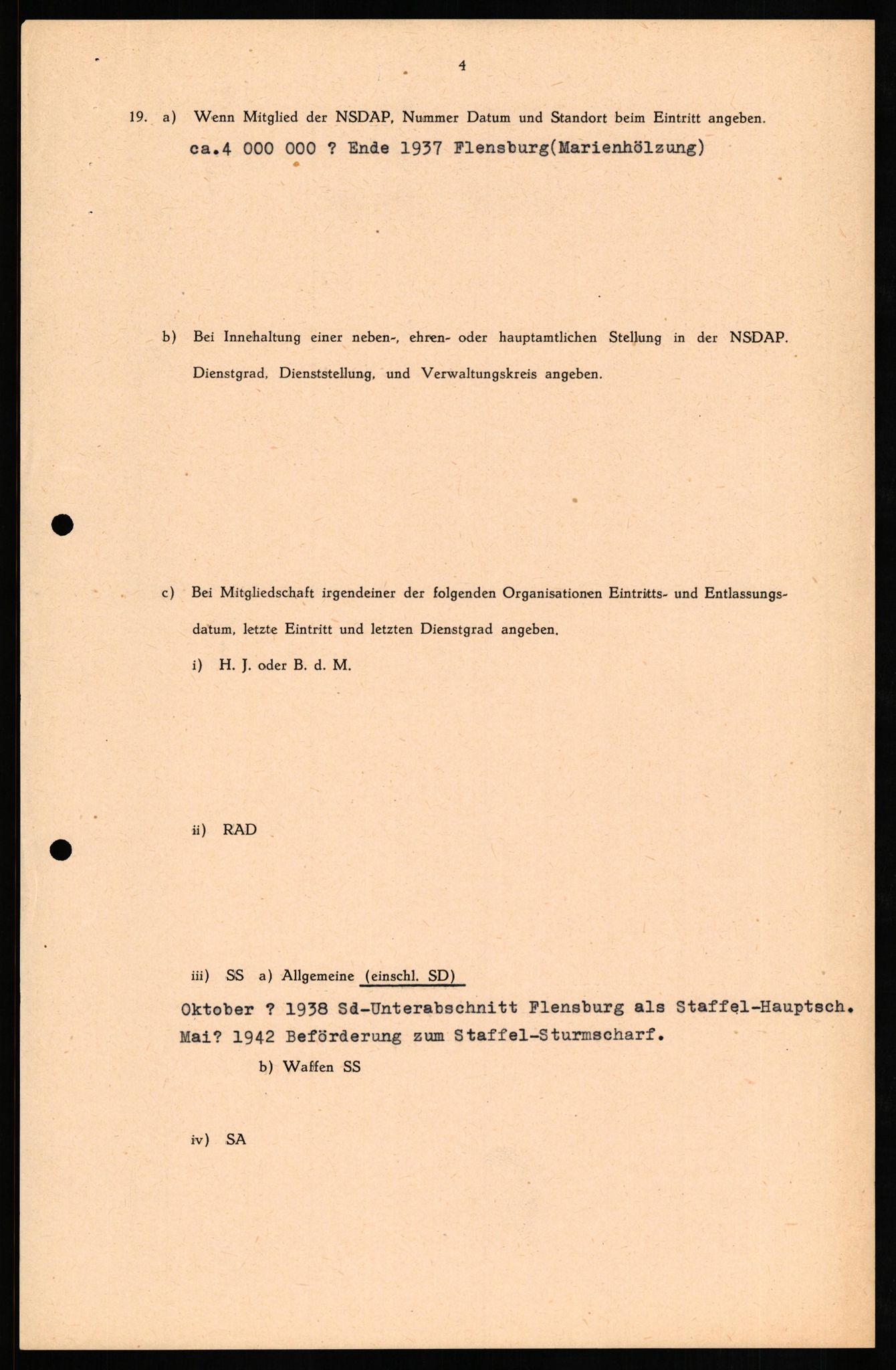 Forsvaret, Forsvarets overkommando II, AV/RA-RAFA-3915/D/Db/L0024: CI Questionaires. Tyske okkupasjonsstyrker i Norge. Tyskere., 1945-1946, s. 169