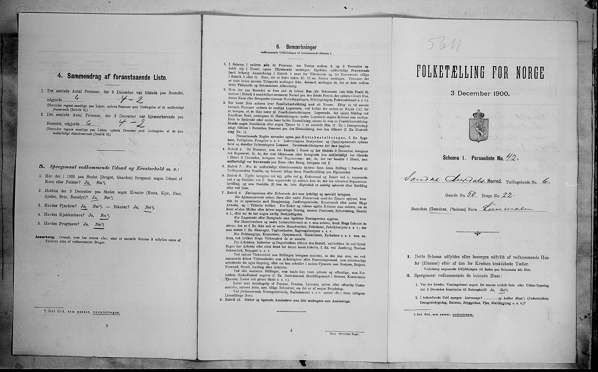 SAH, Folketelling 1900 for 0540 Sør-Aurdal herred, 1900, s. 738