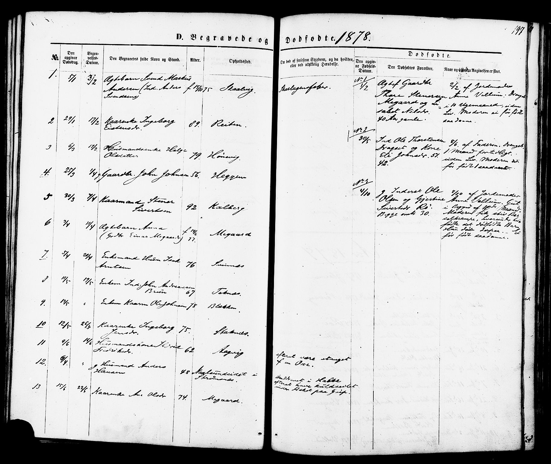 Ministerialprotokoller, klokkerbøker og fødselsregistre - Møre og Romsdal, SAT/A-1454/576/L0884: Ministerialbok nr. 576A02, 1865-1879, s. 197