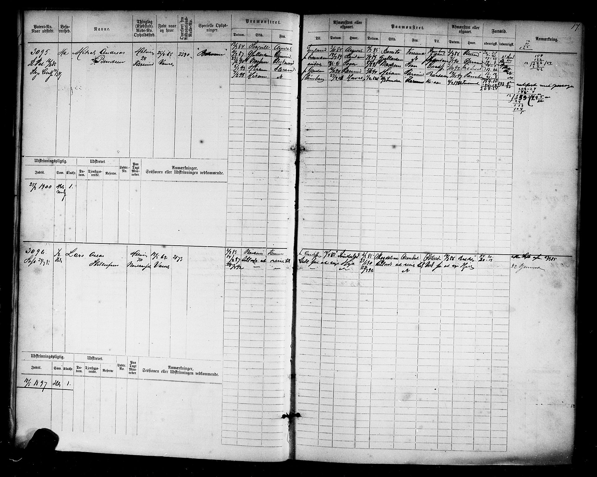 Farsund mønstringskrets, AV/SAK-2031-0017/F/Fb/L0019: Hovedrulle nr 3067-3832, Z-11, 1882-1922, s. 18